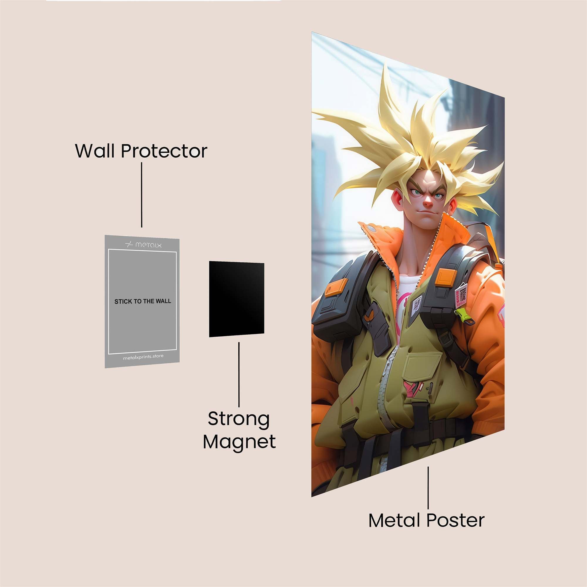 Saiyan Aura Safe Wall Magnetic / M