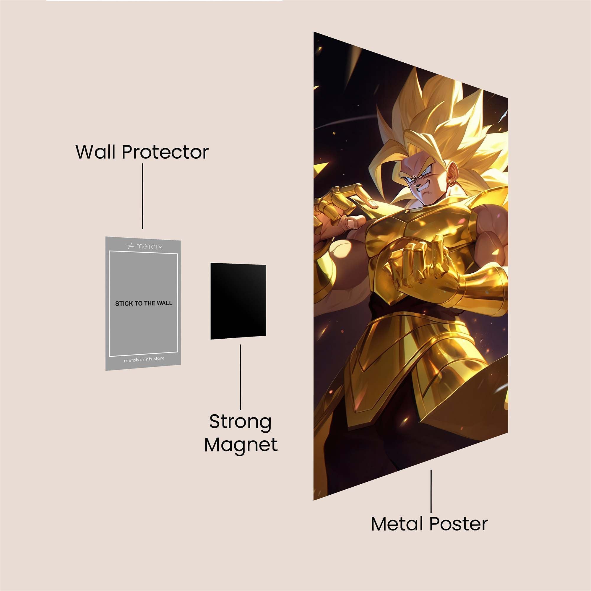 Saiyan Radiance Safe Wall Magnetic / M