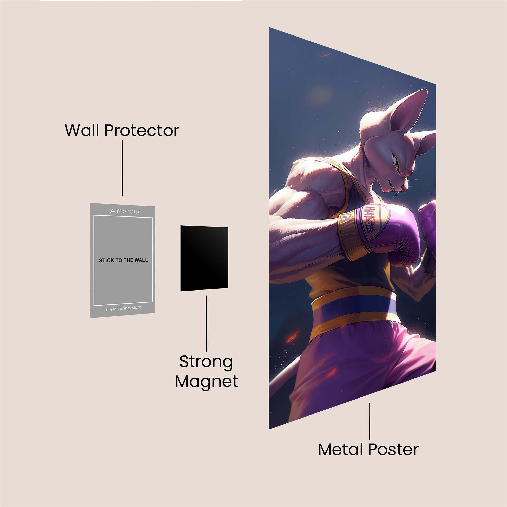 Beerus Brawler Safe Wall Magnetic / M