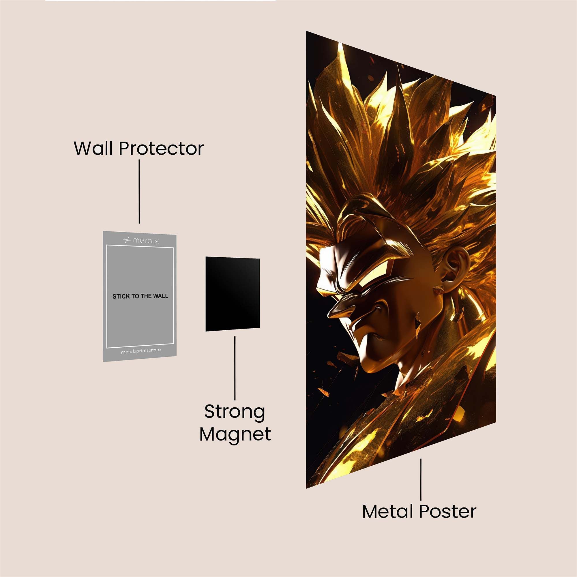 Golden Fury Safe Wall Magnetic / M