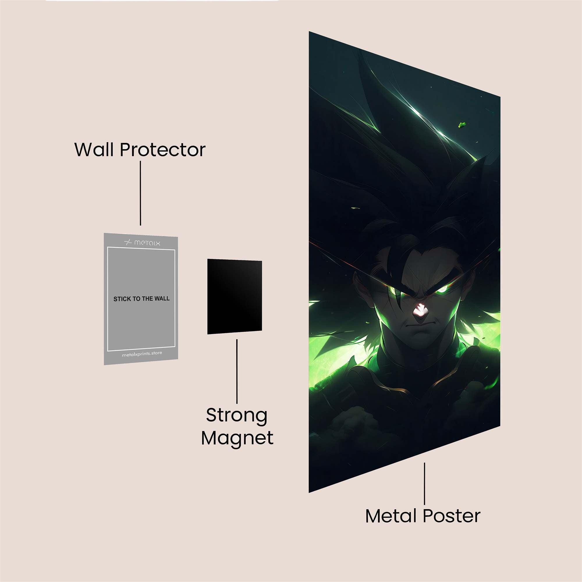 Saiyan Radiance Safe Wall Magnetic / M
