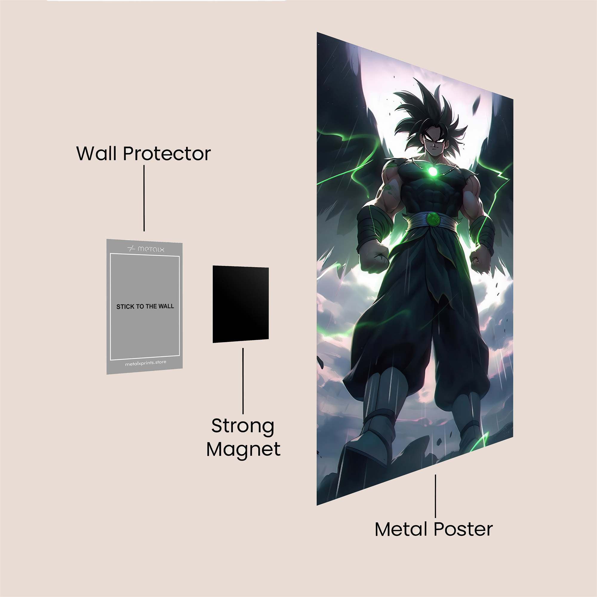 Broly Ascendance Safe Wall Magnetic / M