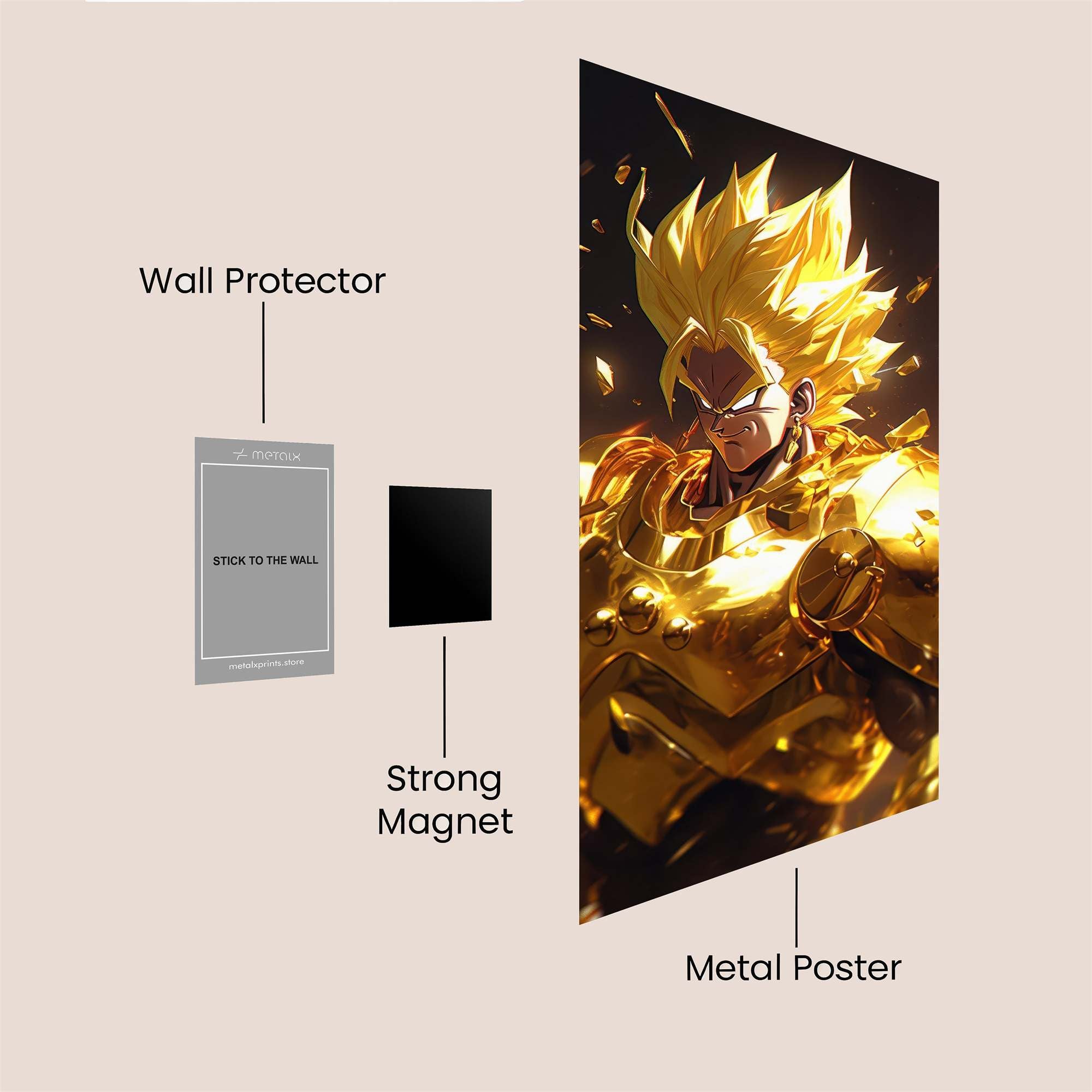 Golden Fury Safe Wall Magnetic / M