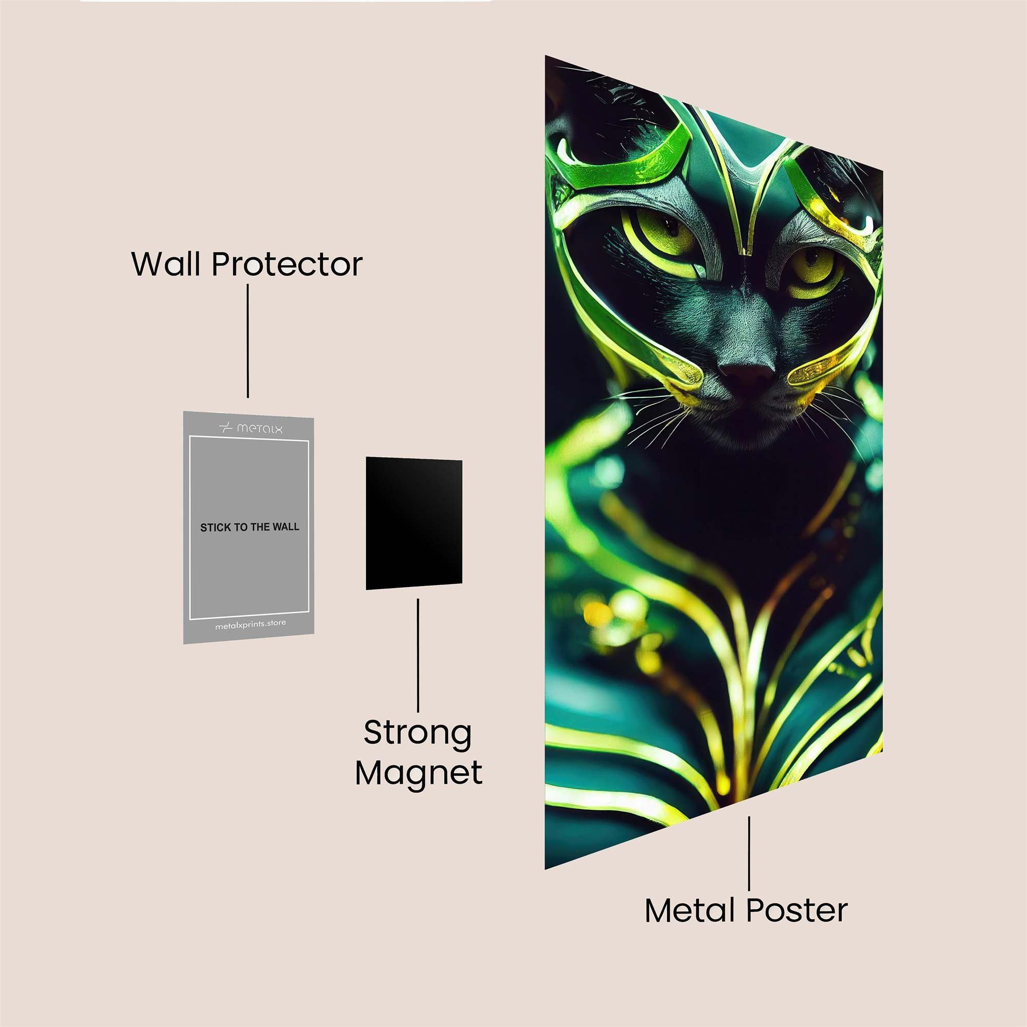 Feline Luminescence Safe Wall Magnetic / M