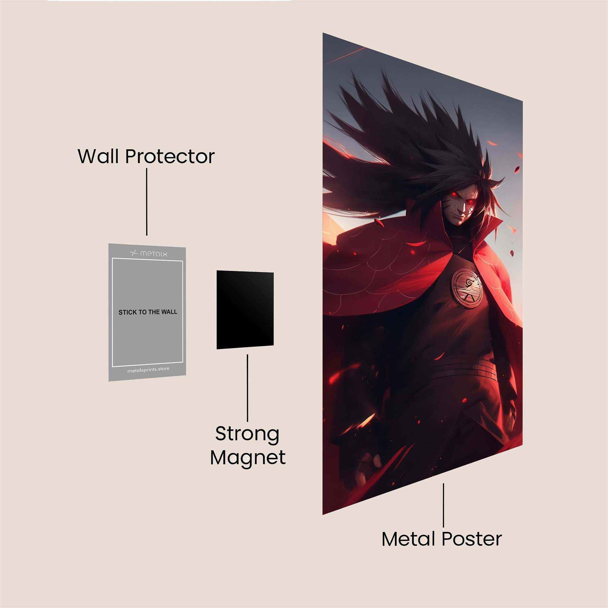 Uchiha Fury Safe Wall Magnetic / M