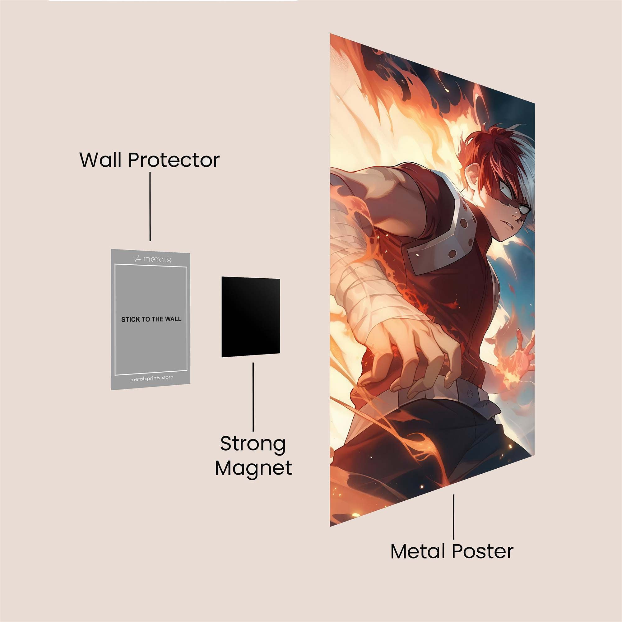 Todoroki Blaze Safe Wall Magnetic / M