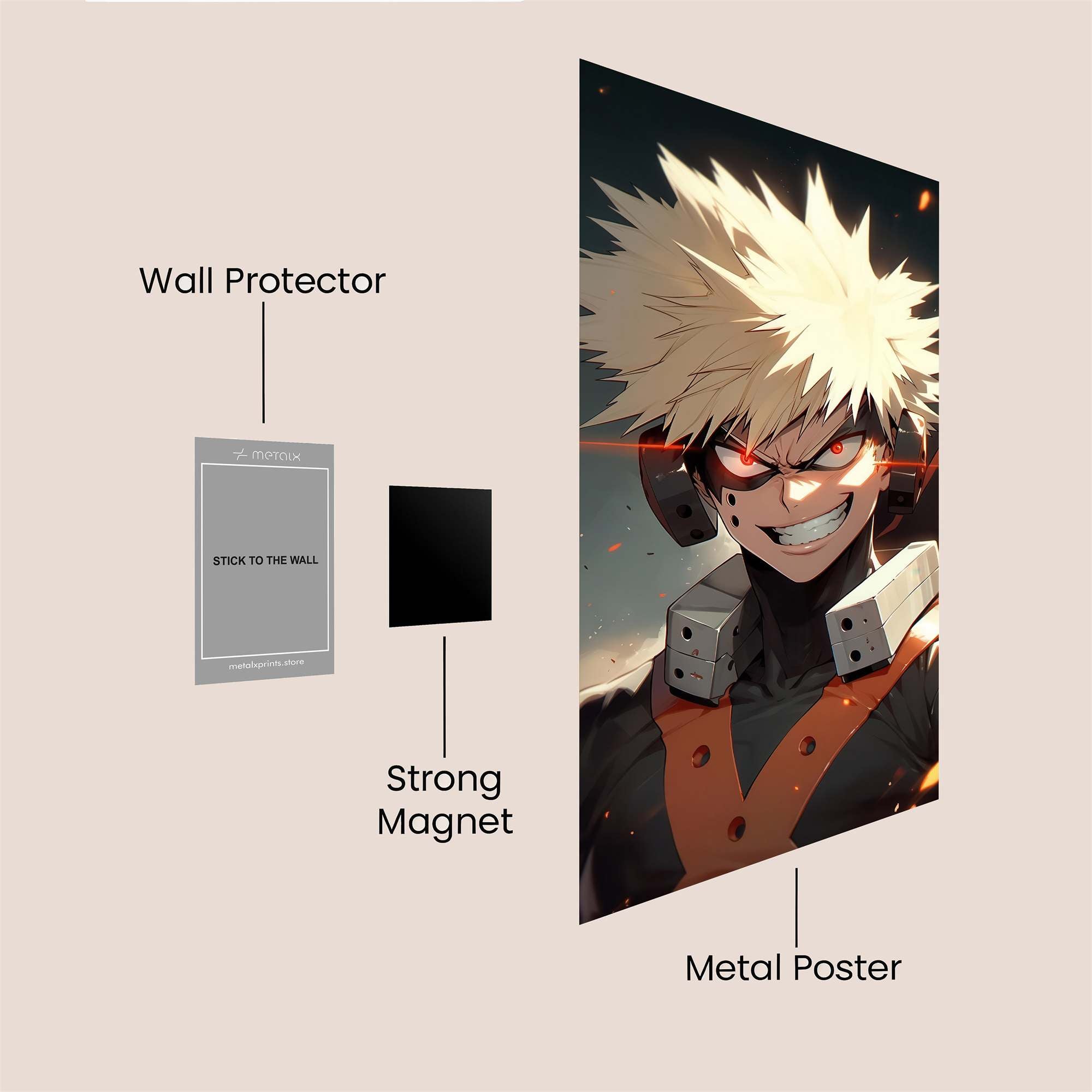 Bakugo Blaze Safe Wall Magnetic / M
