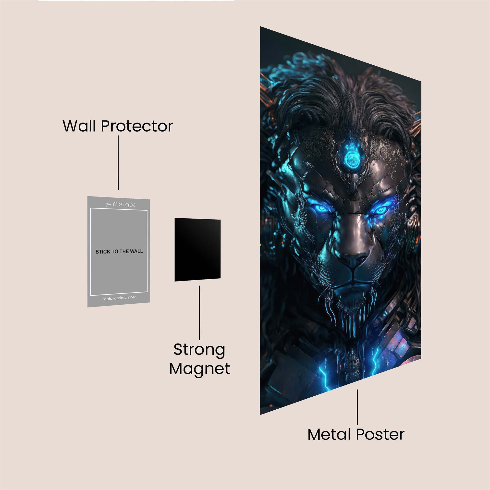 Cyber Lionheart Safe Wall Magnetic / M