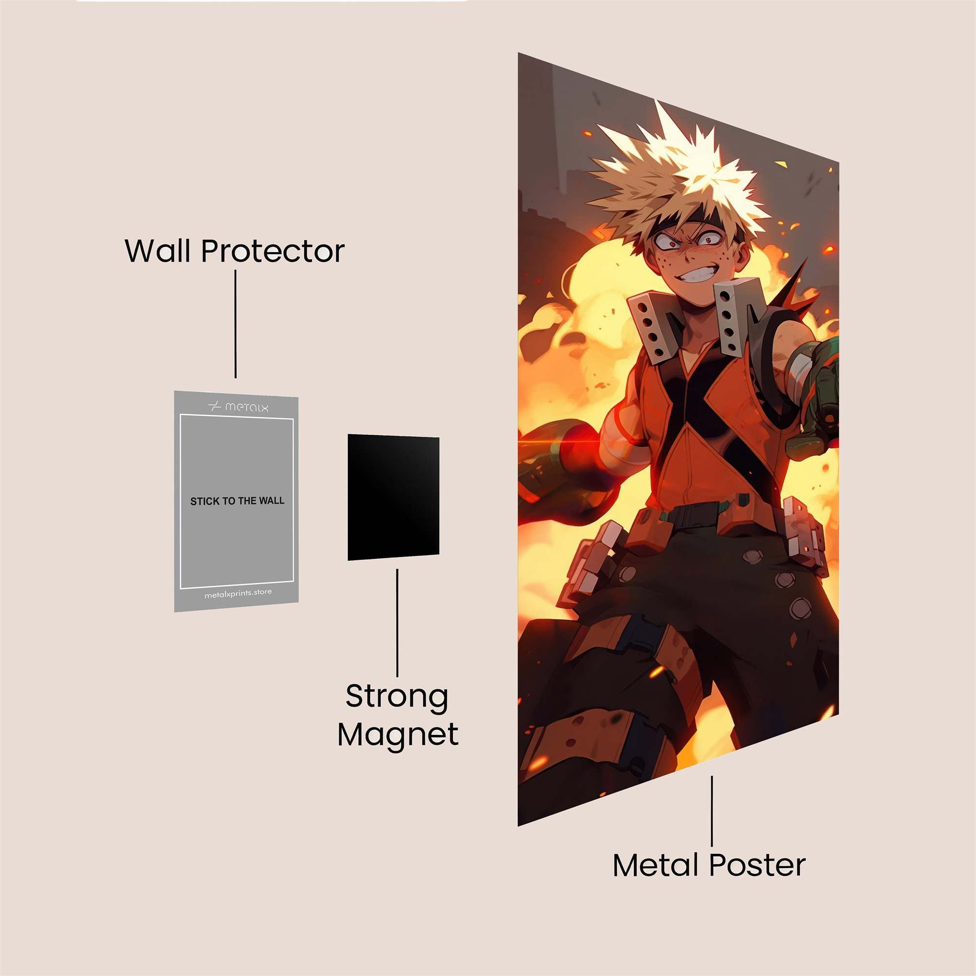 Bakugo Blaze Safe Wall Magnetic / M
