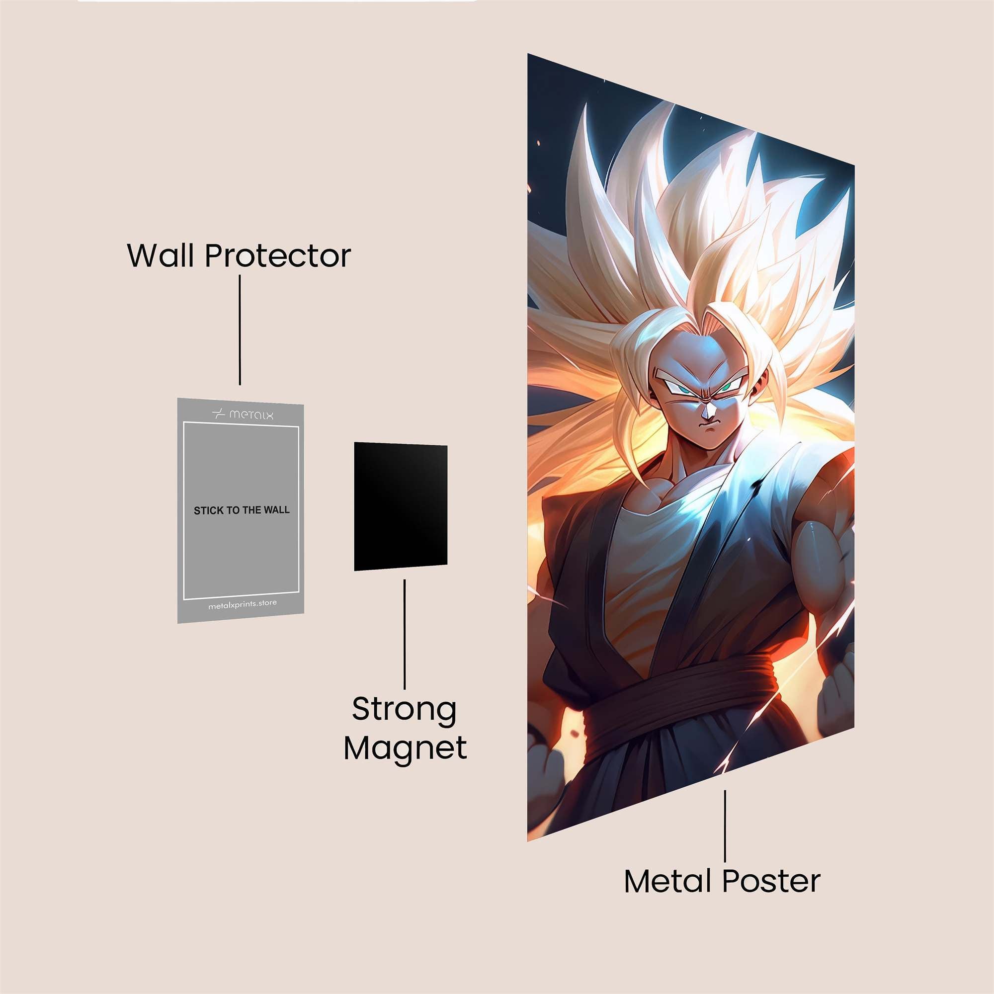 Saiyan Blaze Safe Wall Magnetic / M