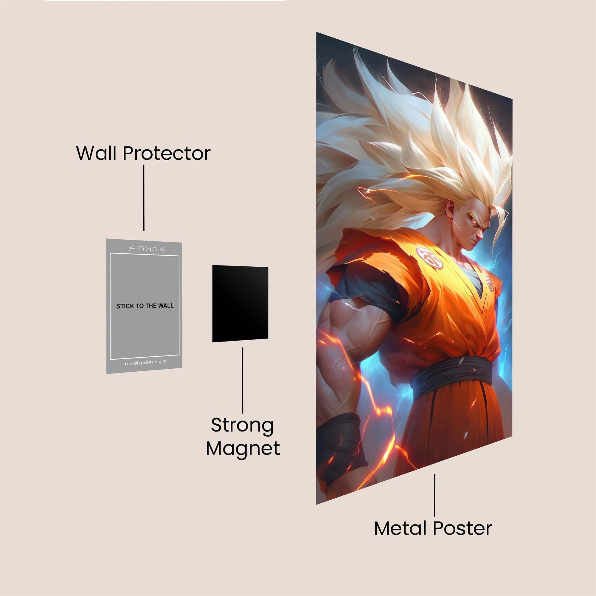 Saiyan Powerstorm Safe Wall Magnetic / M