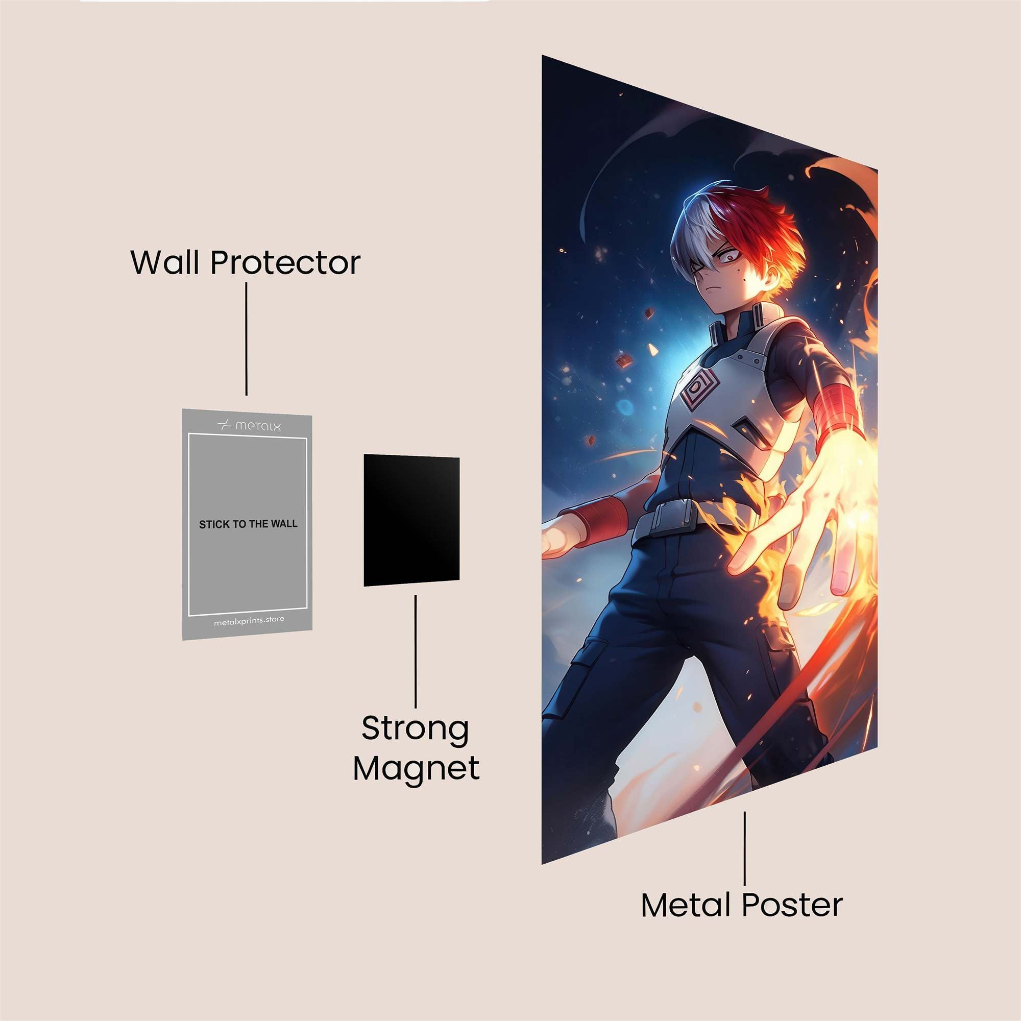 Todoroki Blaze Safe Wall Magnetic / M