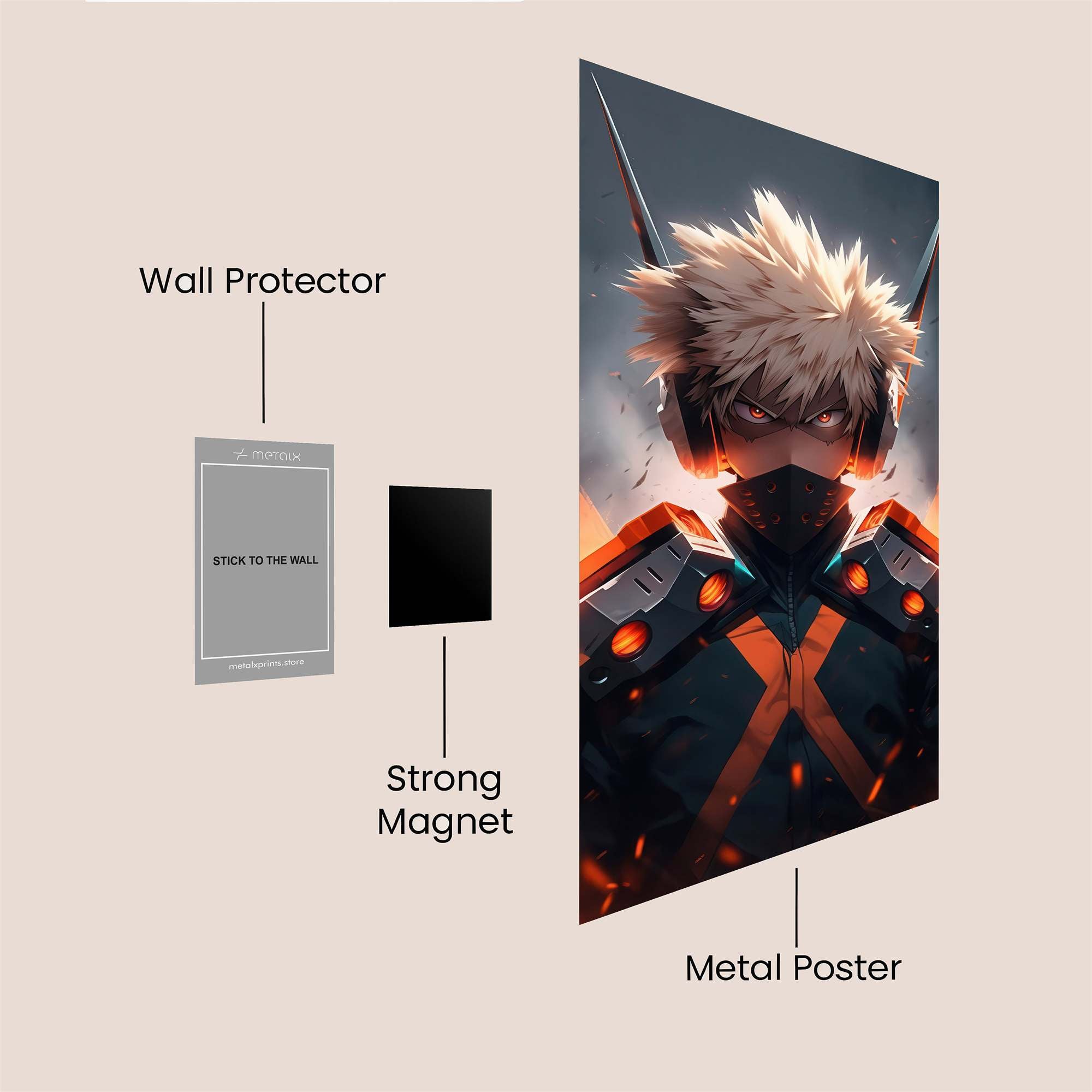 Bakugo Blaze Safe Wall Magnetic / M