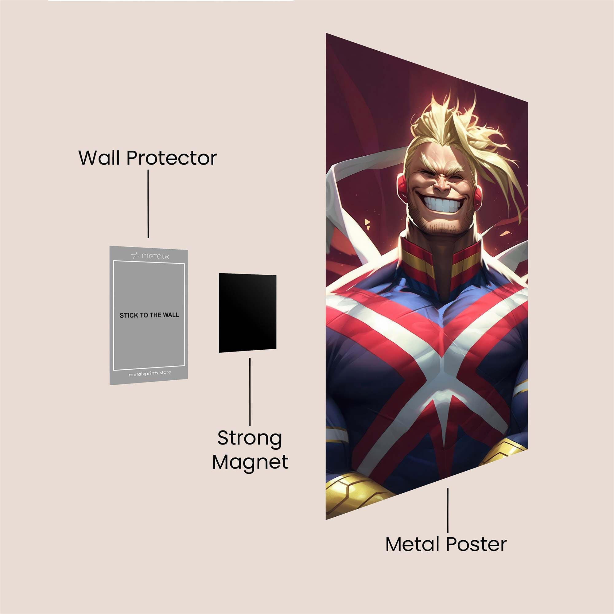 All Might Magnificence Safe Wall Magnetic / M