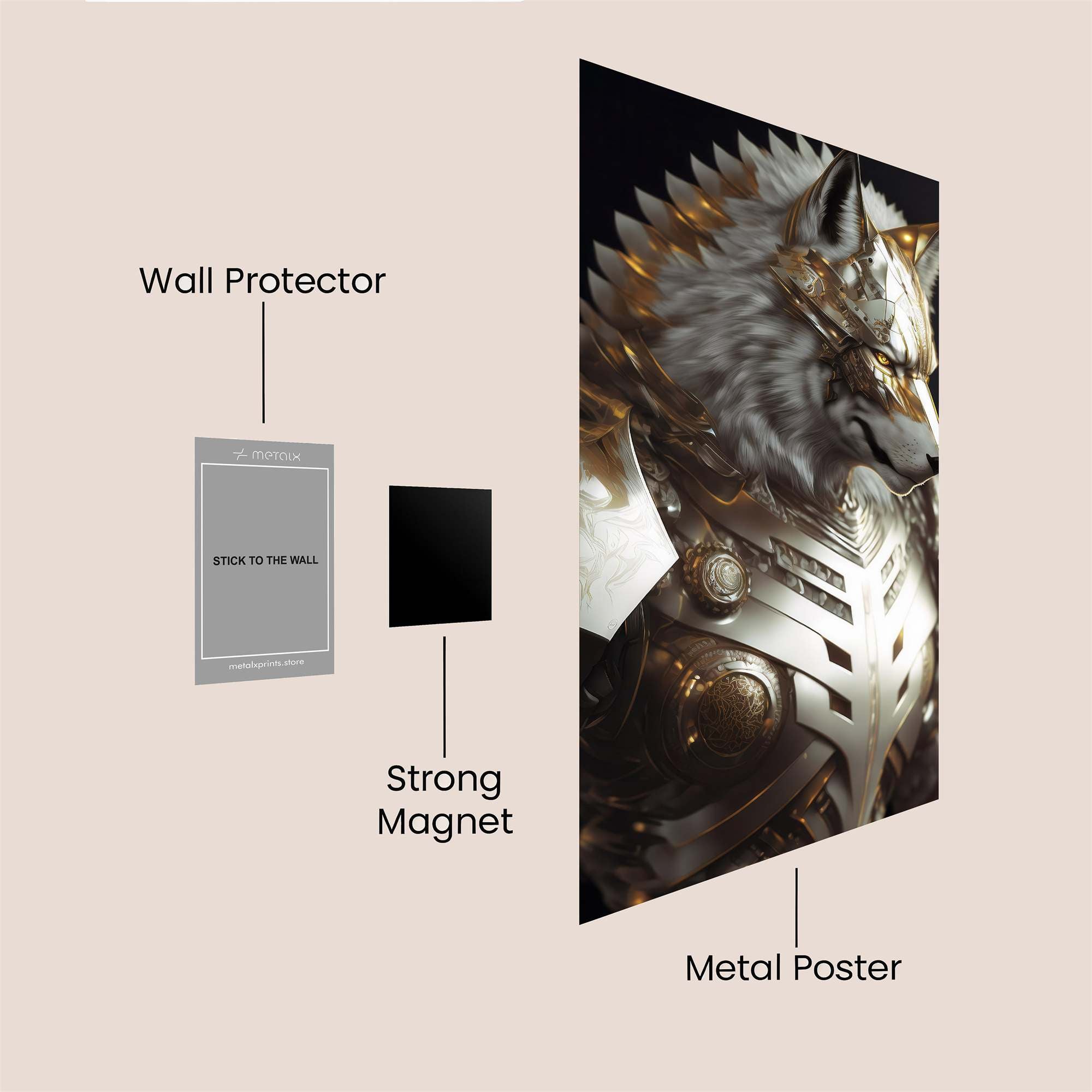 Wolf Knight Safe Wall Magnetic / M