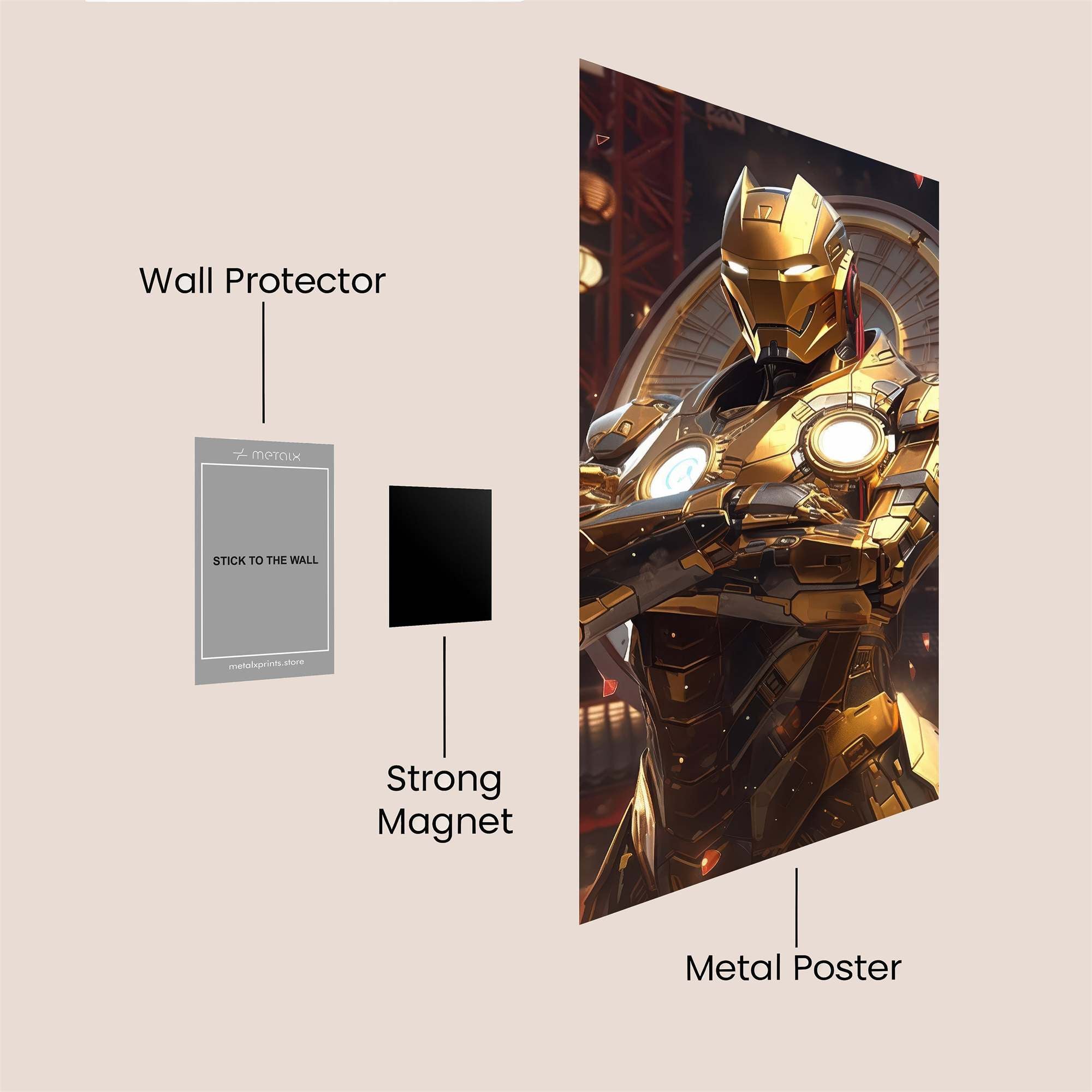 Golden Brilliance Safe Wall Magnetic / M
