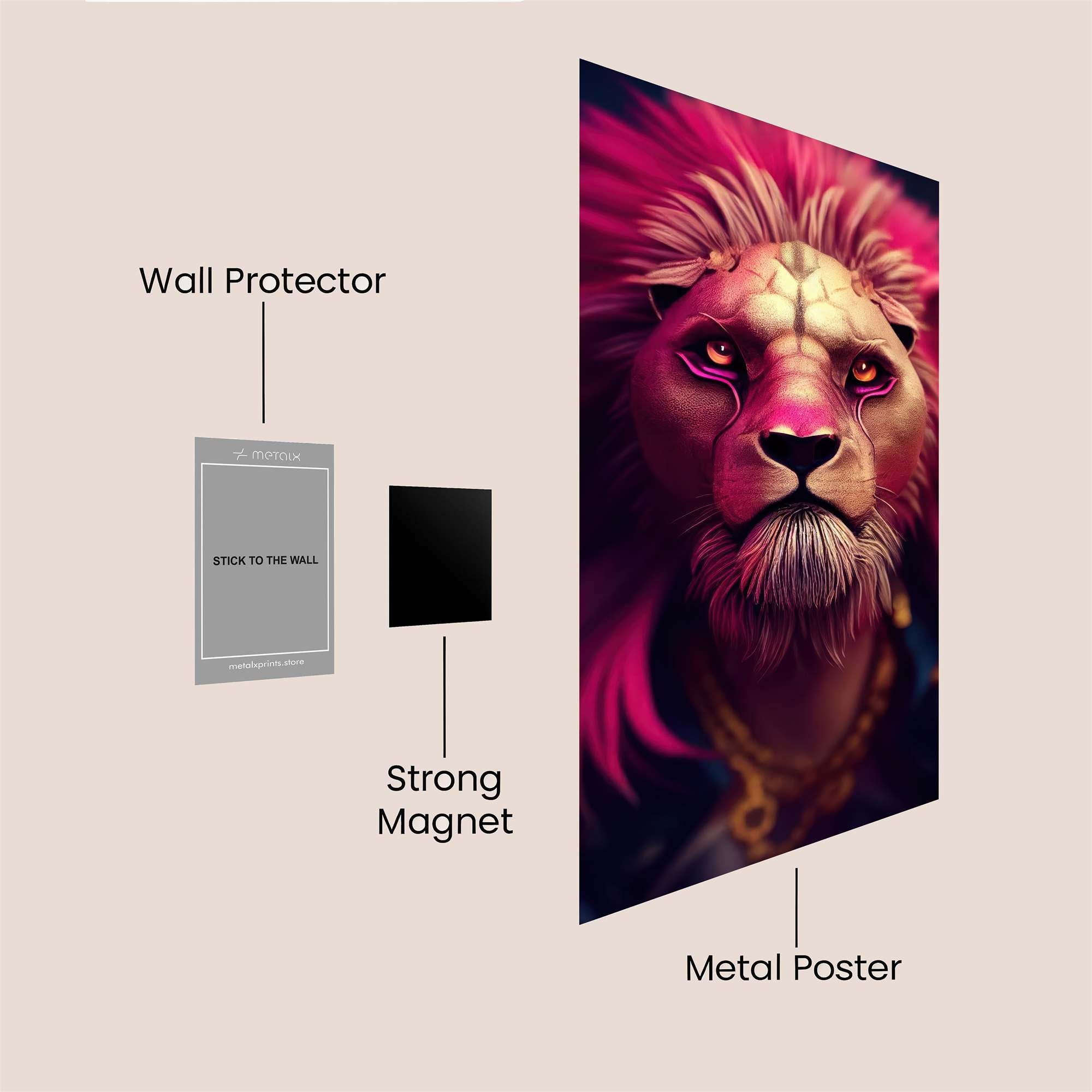 Lion Majesty Safe Wall Magnetic / M