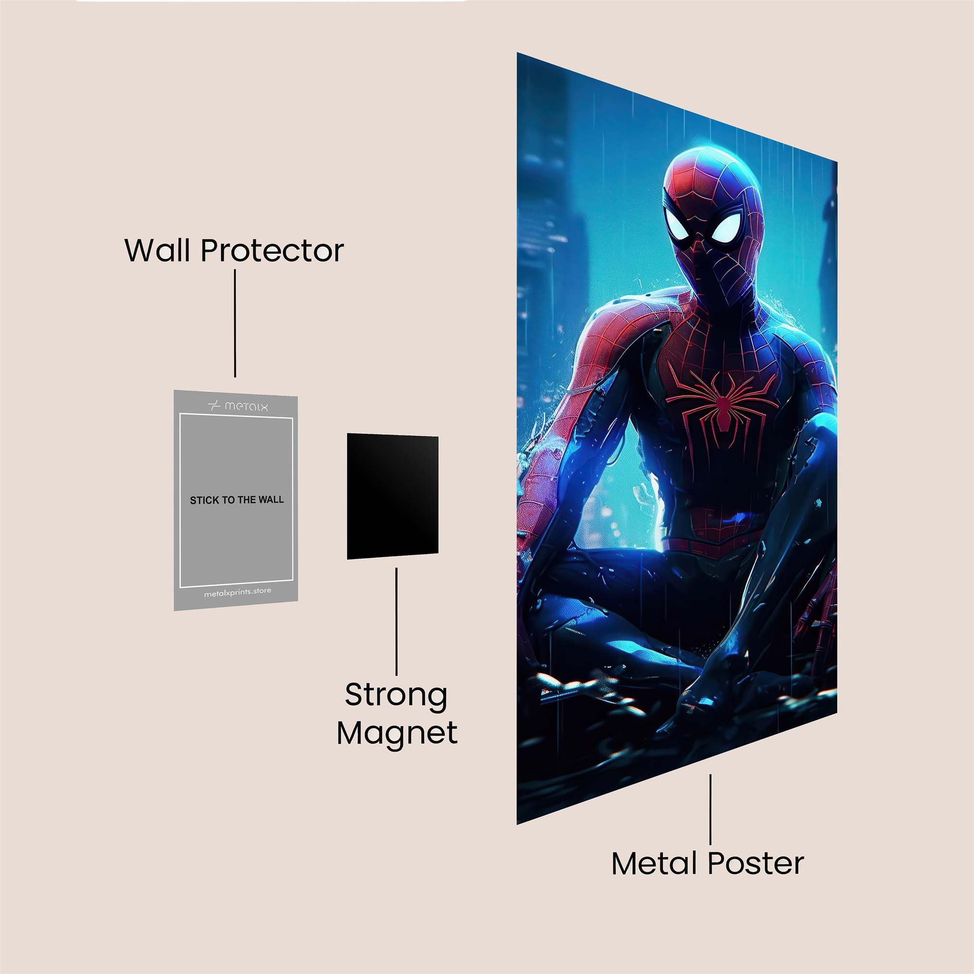 Spider-Man Nocturne Safe Wall Magnetic / M