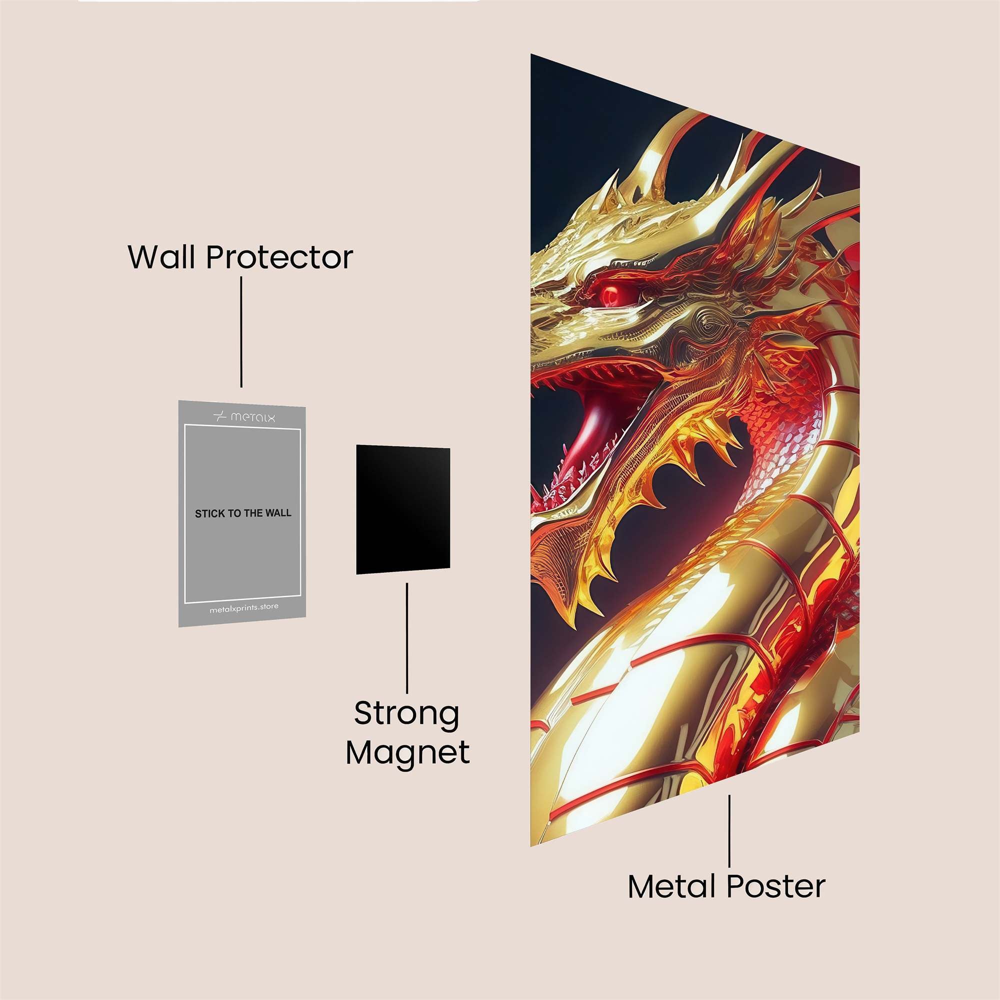 Golden Majesty Safe Wall Magnetic / M