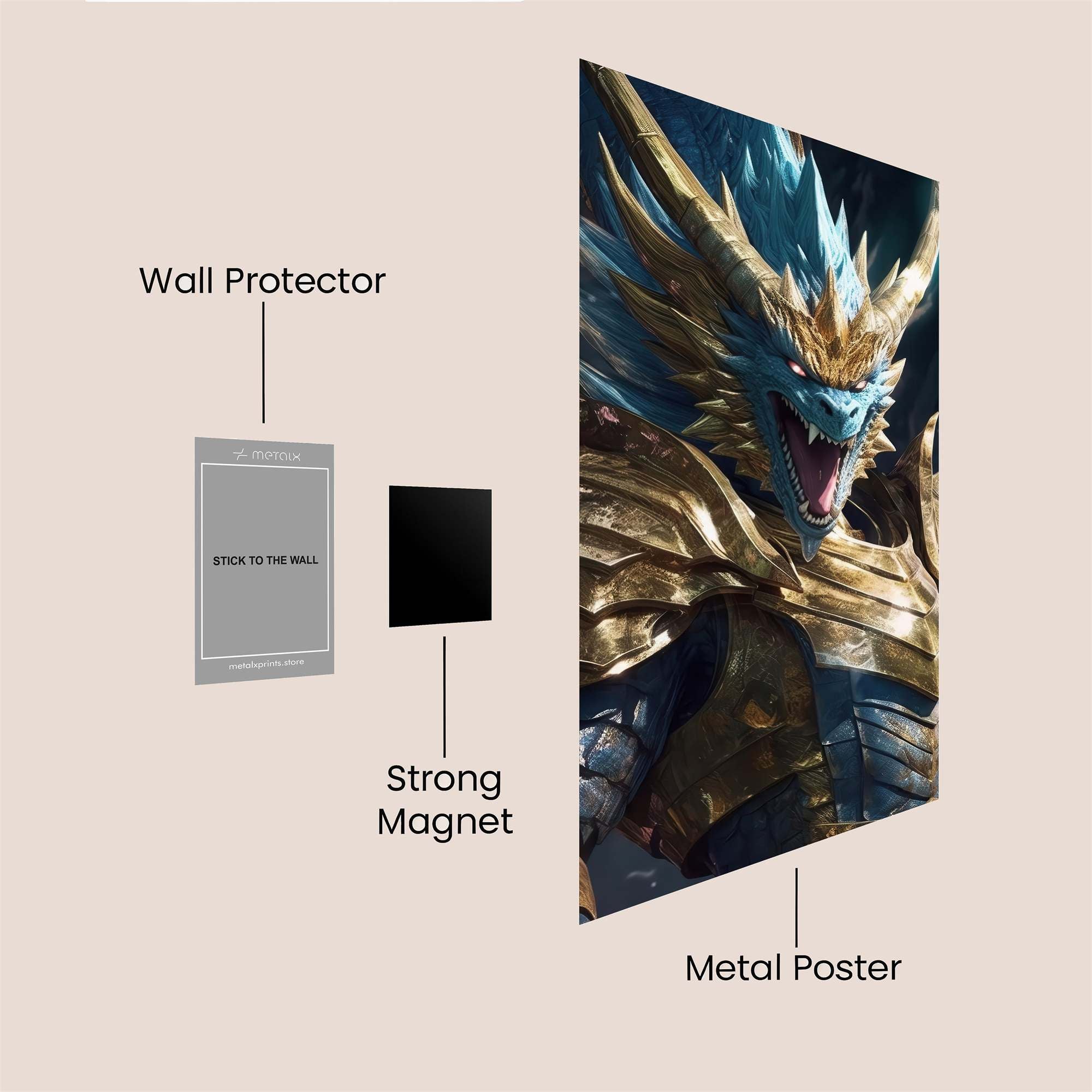 Draconic Majesty Safe Wall Magnetic / M