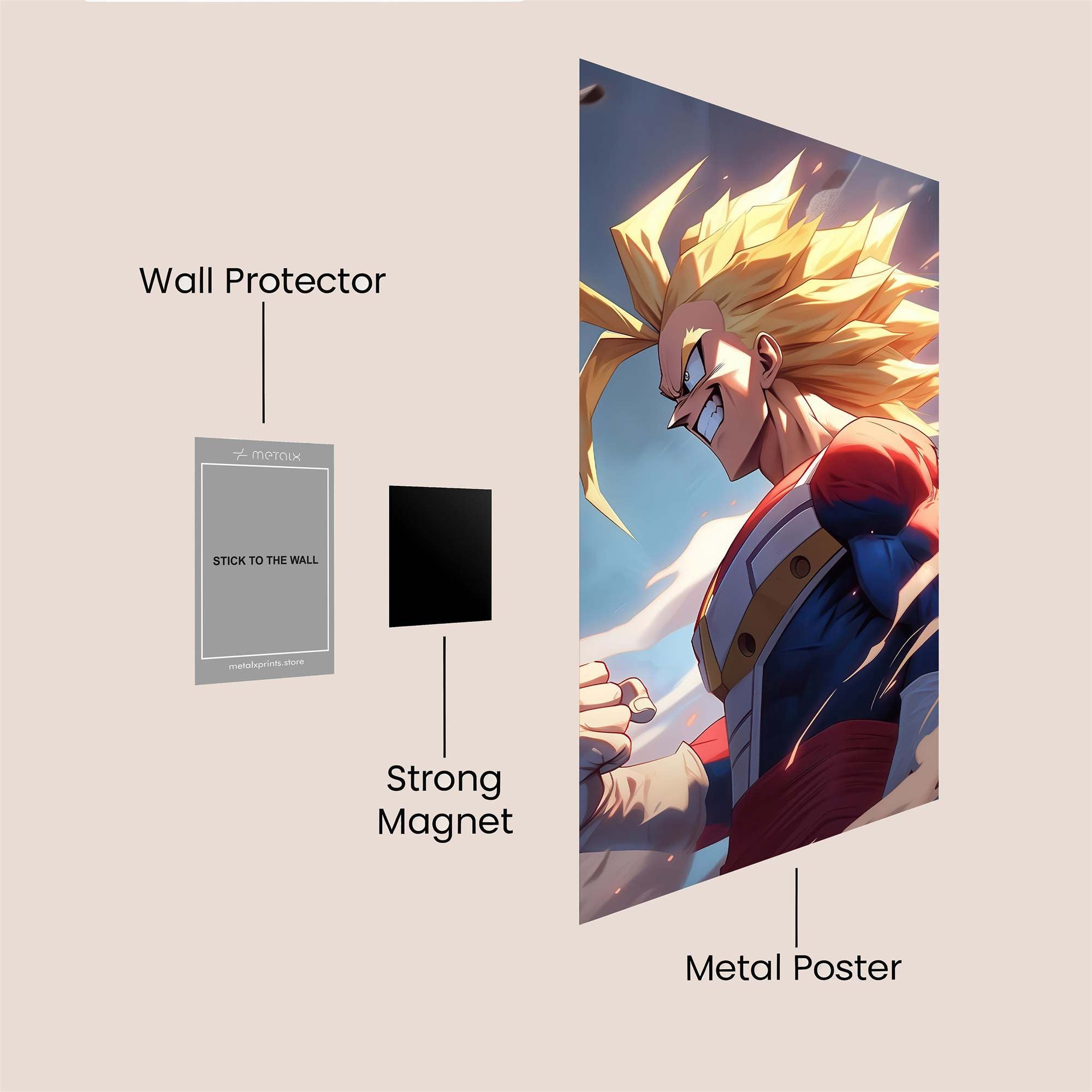 All Might Brilliance Safe Wall Magnetic / M