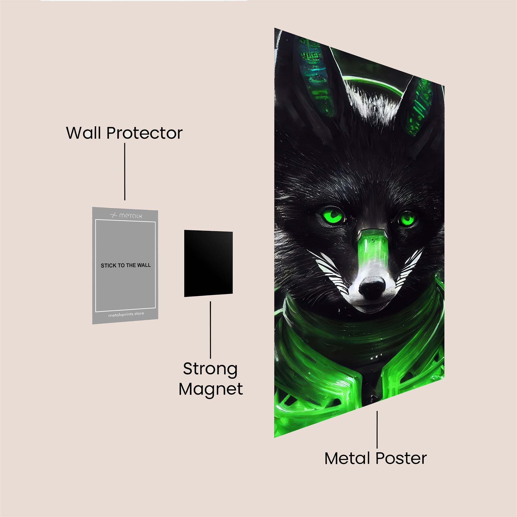 Cyber Foxglow Safe Wall Magnetic / M