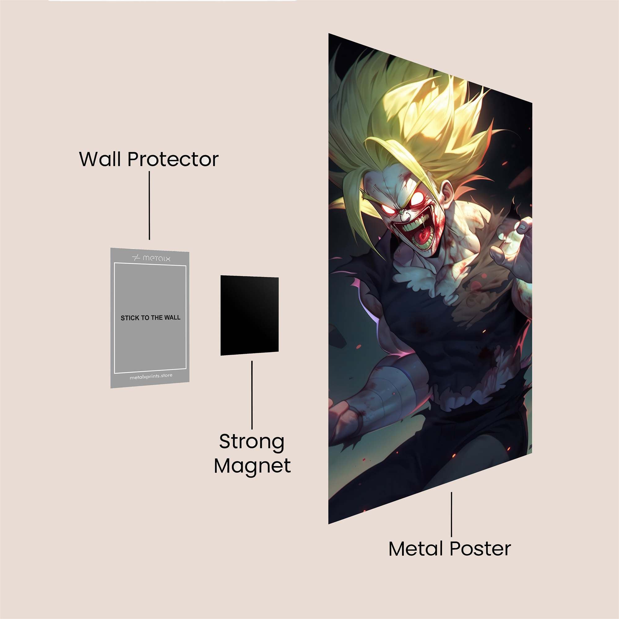Saiyan Frenzy Safe Wall Magnetic / M