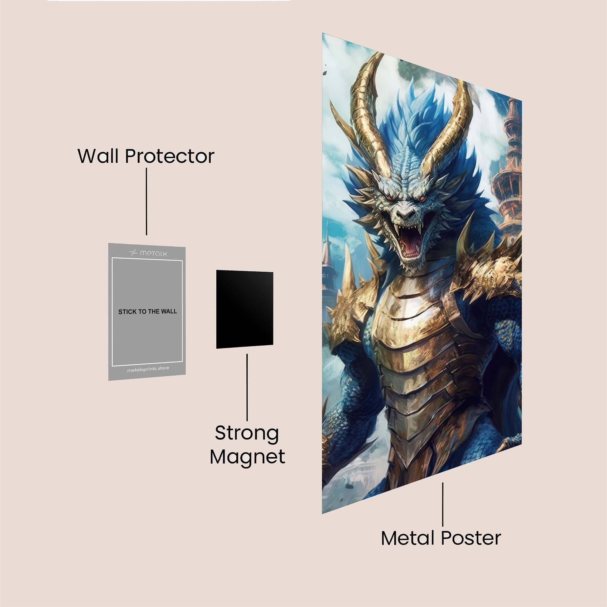 Dragon's Fury Safe Wall Magnetic / M