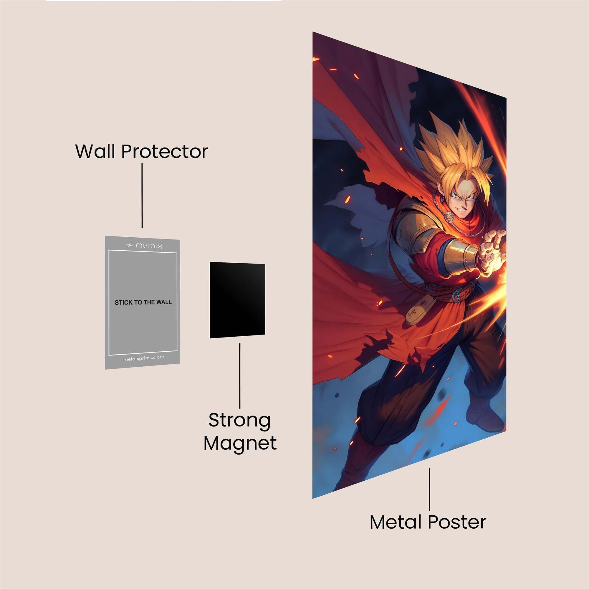 Super Saiyan Blaze Safe Wall Magnetic / M