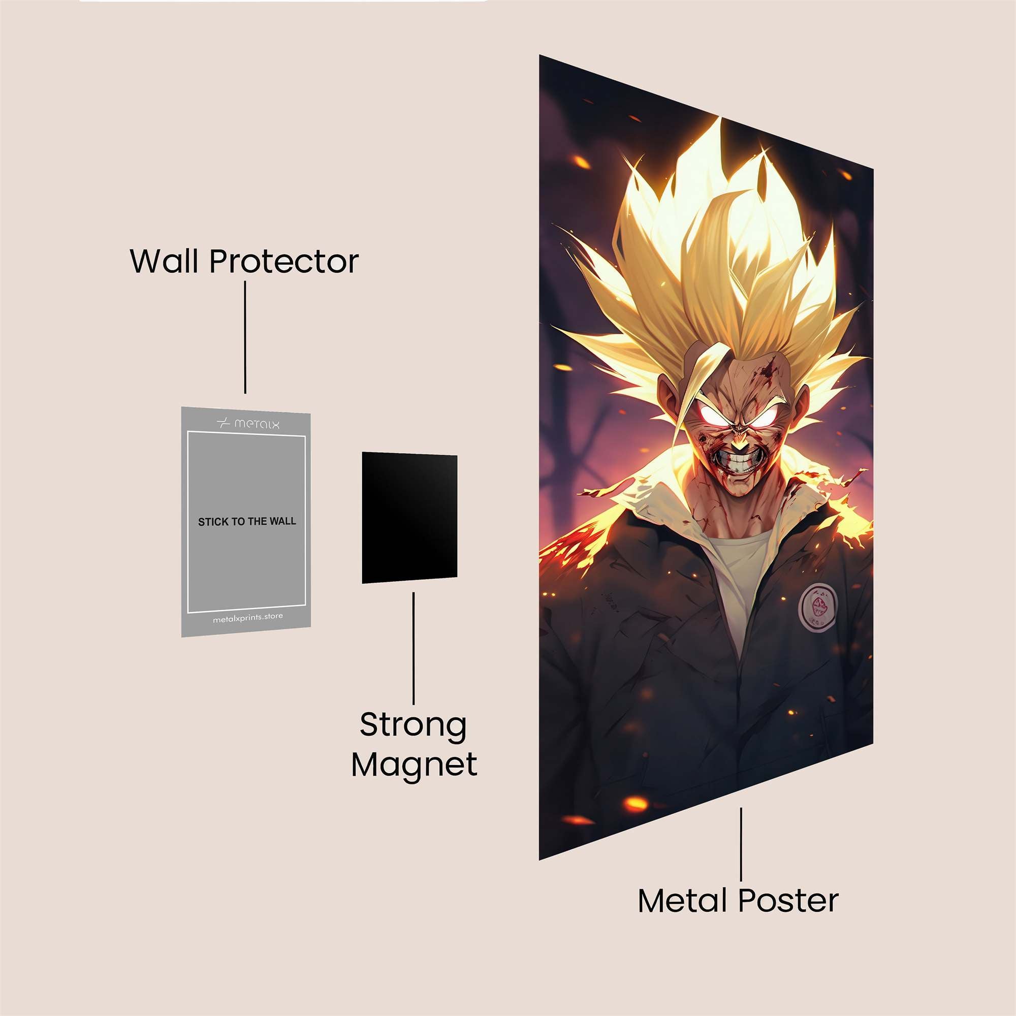 Saiyan Inferno Safe Wall Magnetic / M