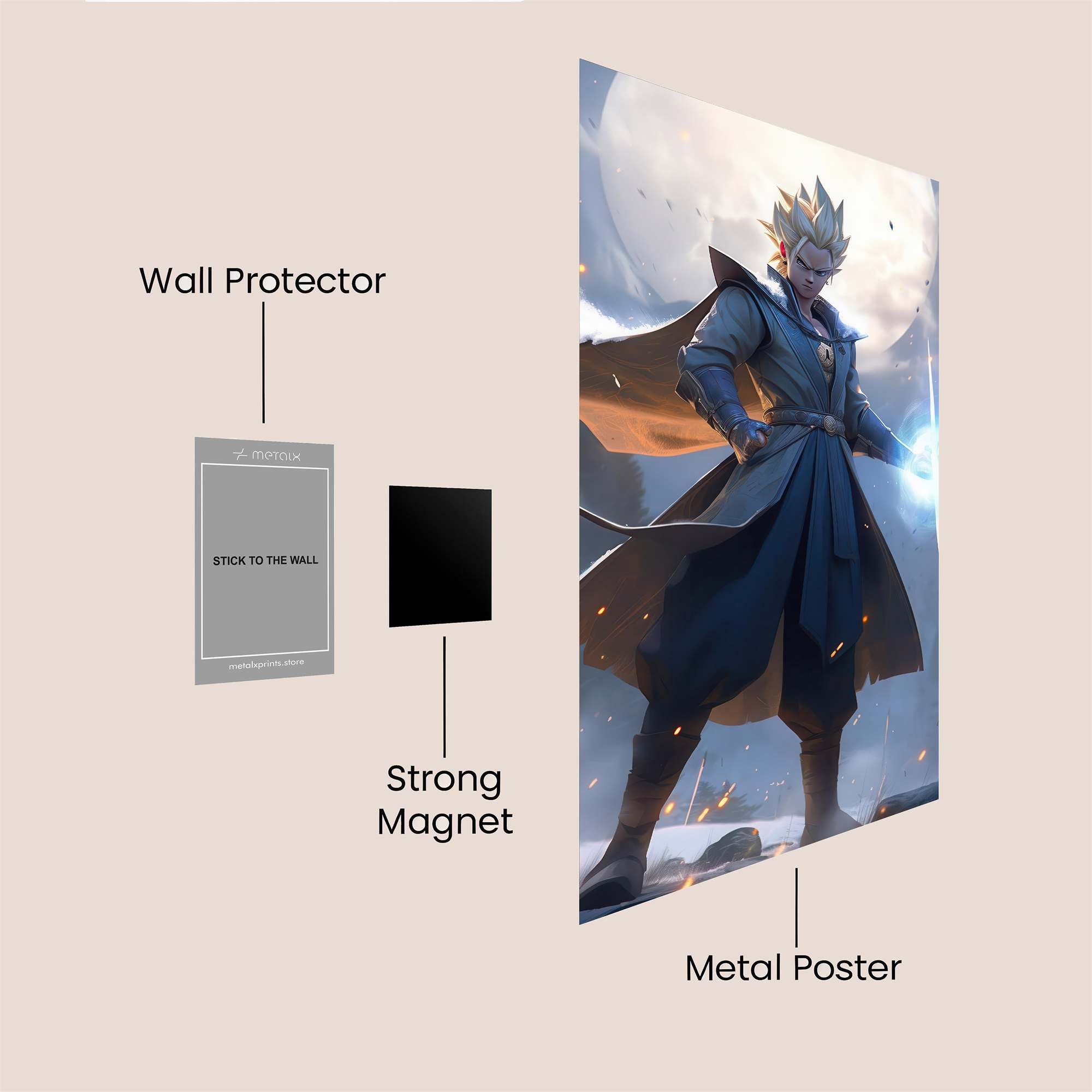 Saiyan Standoff Safe Wall Magnetic / M