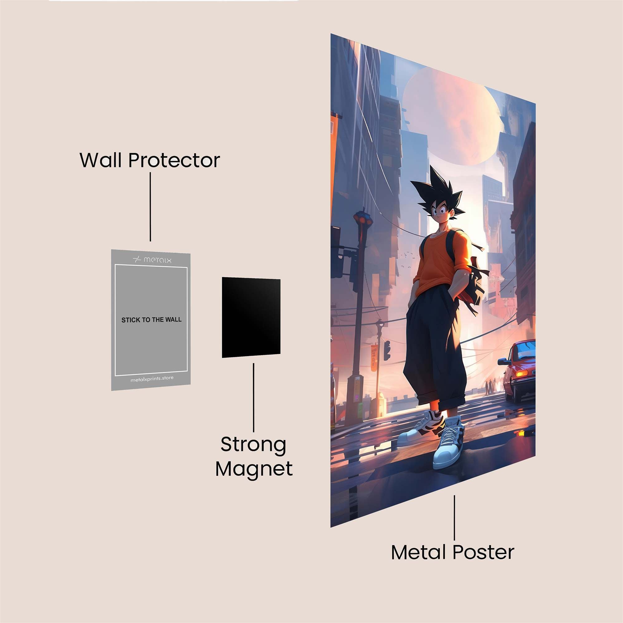 Goku Wanderlust Safe Wall Magnetic / M