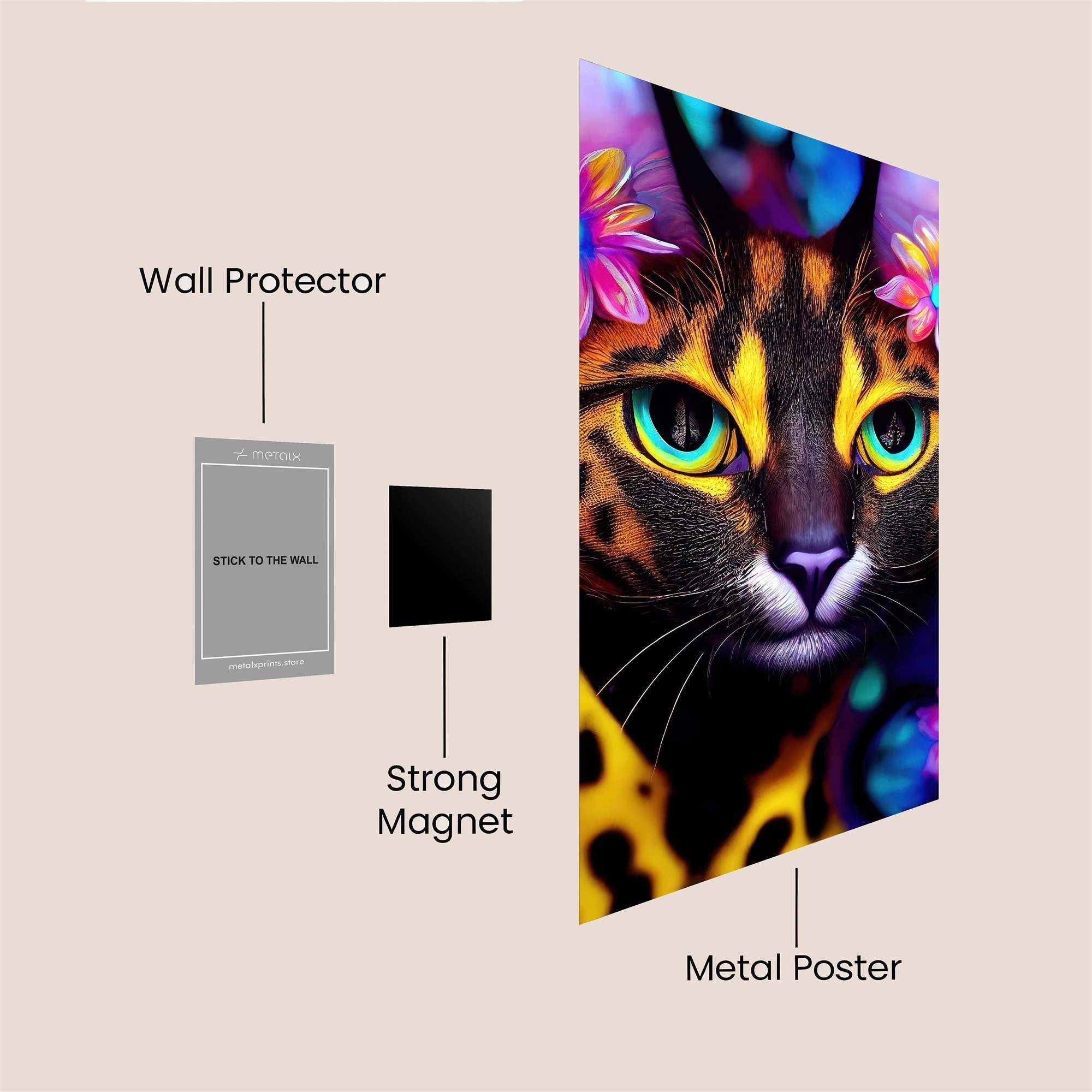 Vivid Feline Safe Wall Magnetic / M