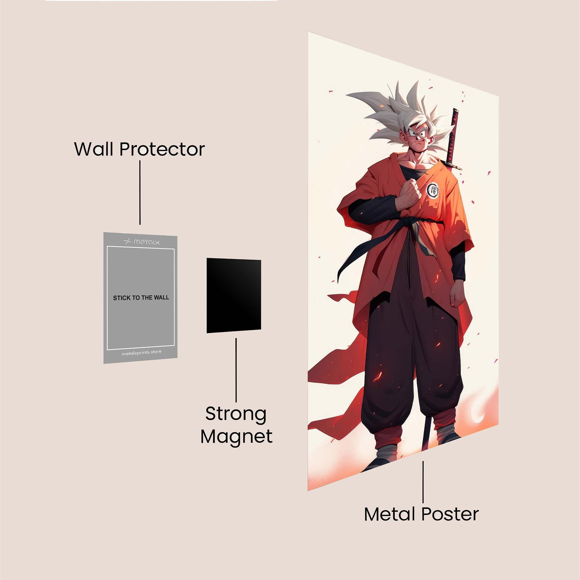 Saiyan Resolve Safe Wall Magnetic / M