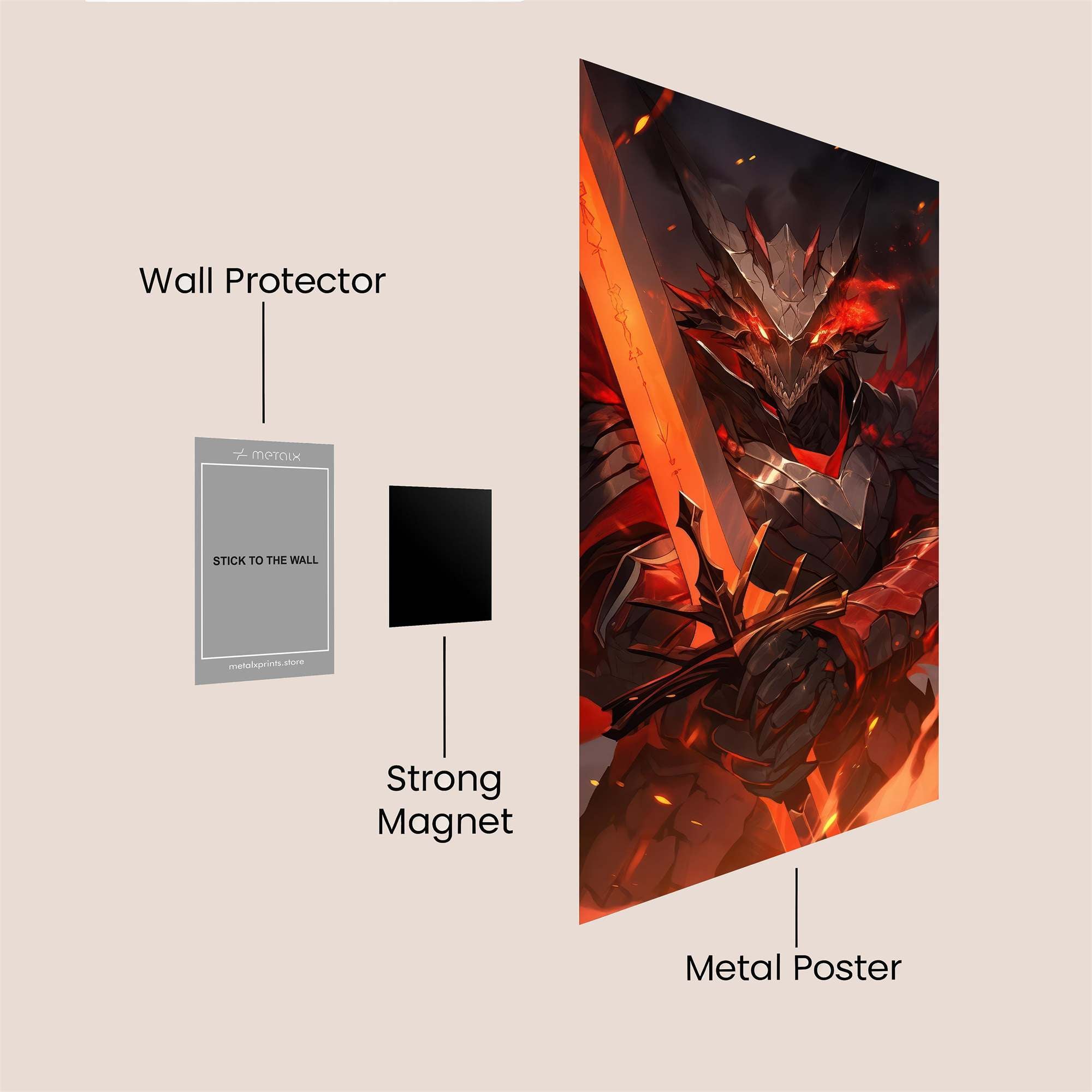 Infernal Knight Safe Wall Magnetic / M