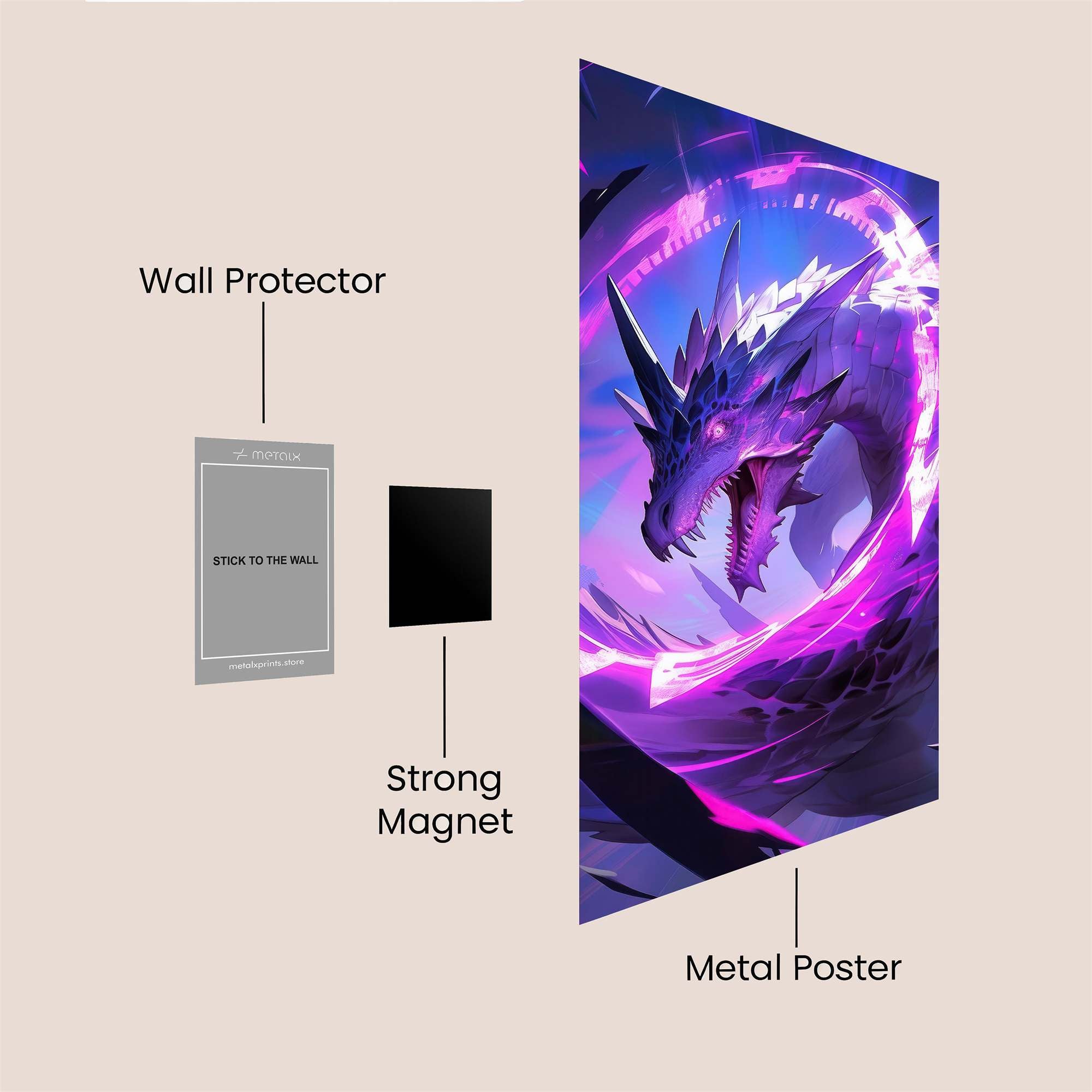 Draconic Vortex Safe Wall Magnetic / M