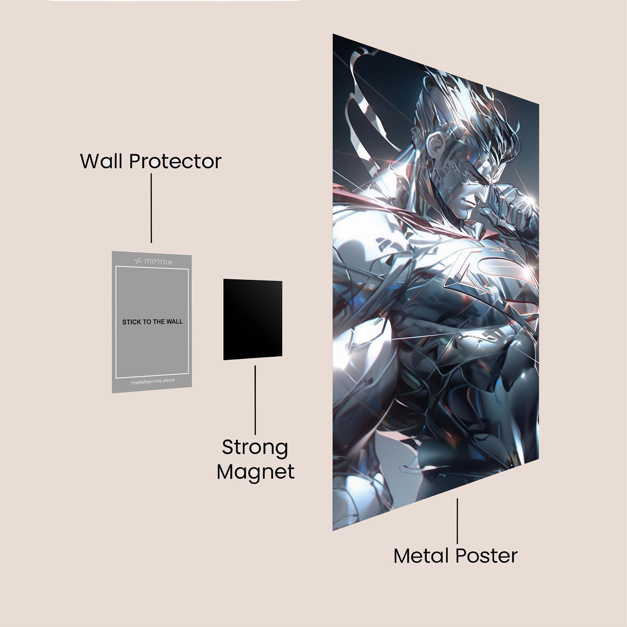 Superman Resplendent Safe Wall Magnetic / M