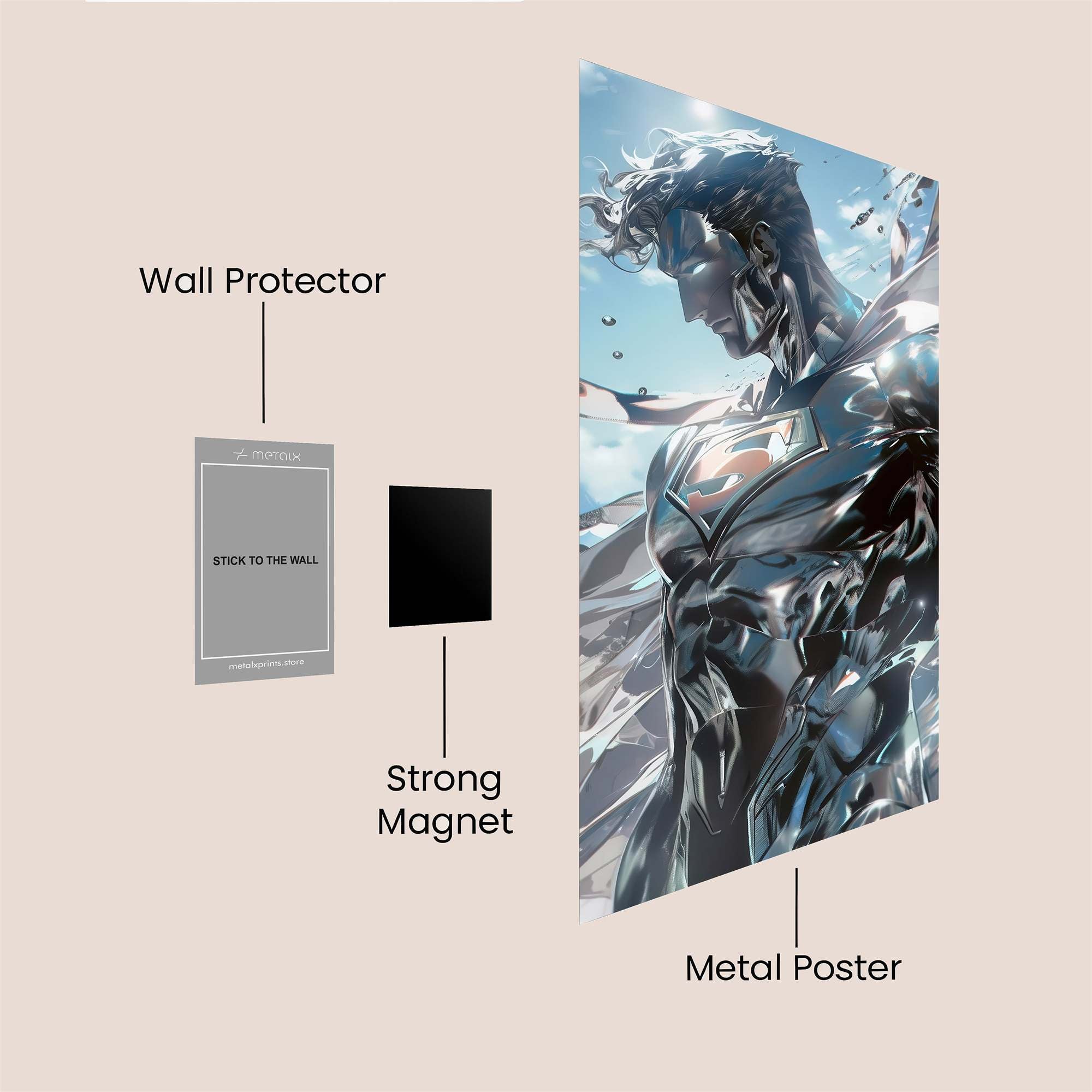 Superman Resplendent Safe Wall Magnetic / M