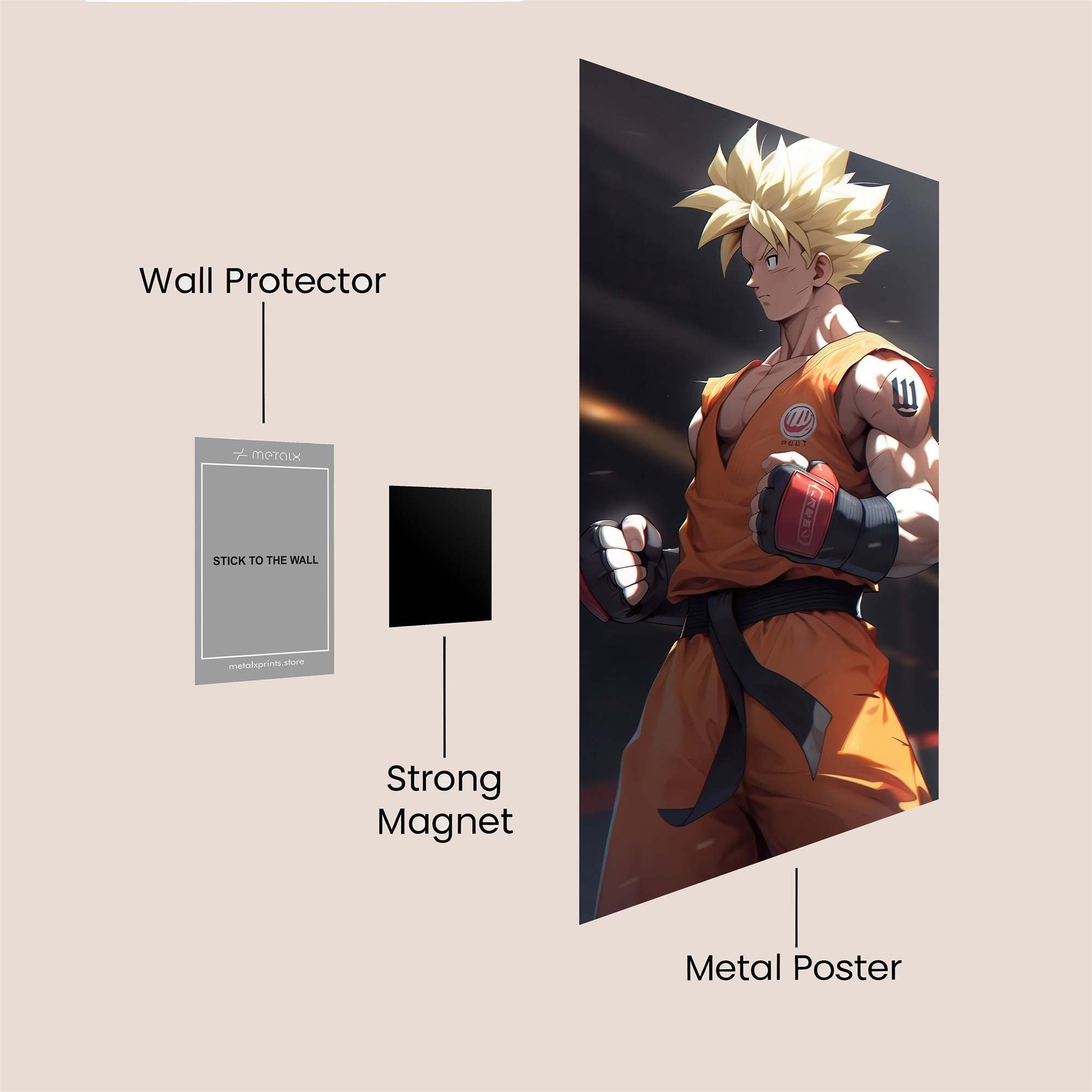 Saiyan Resolve Safe Wall Magnetic / M