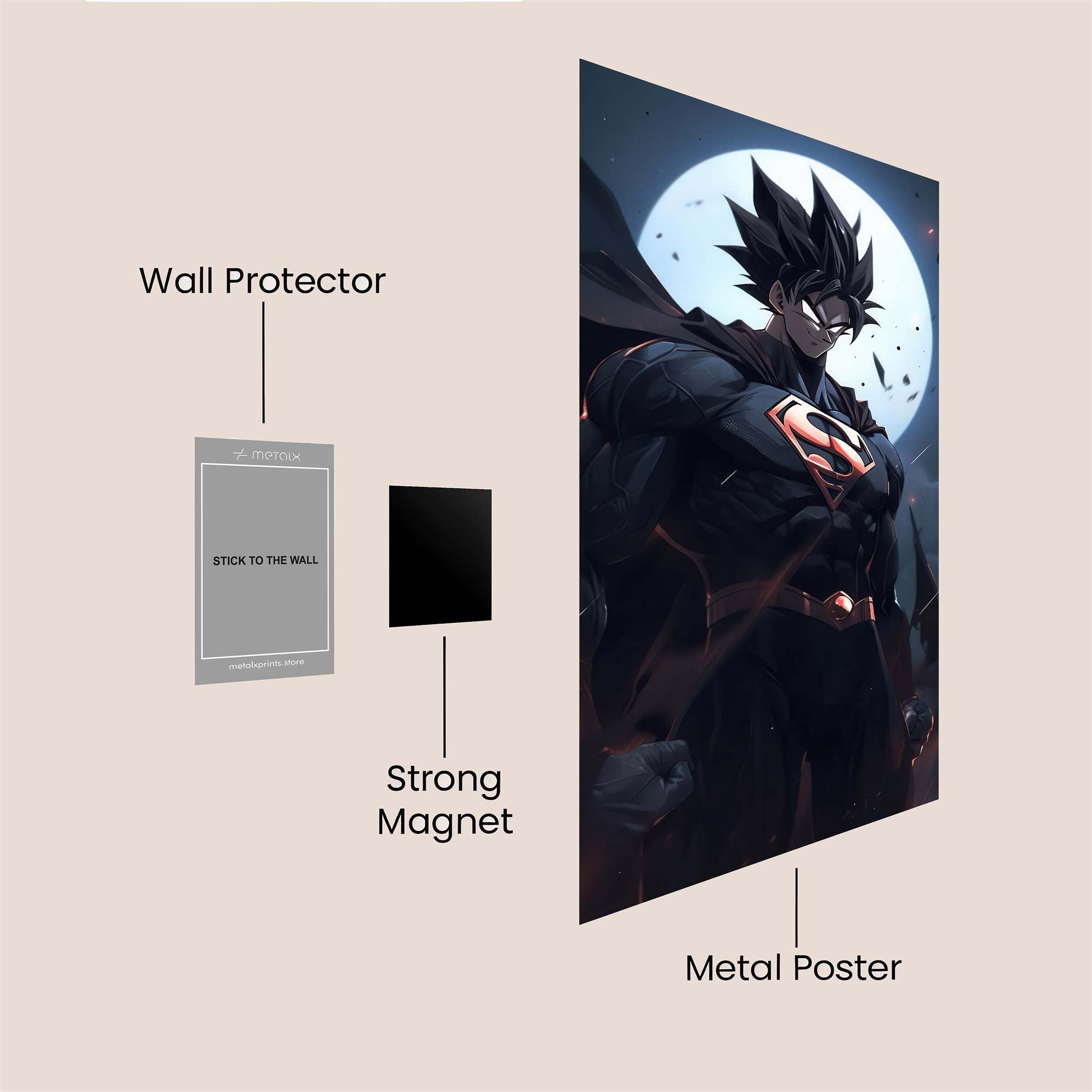 Dark Superman Safe Wall Magnetic / M