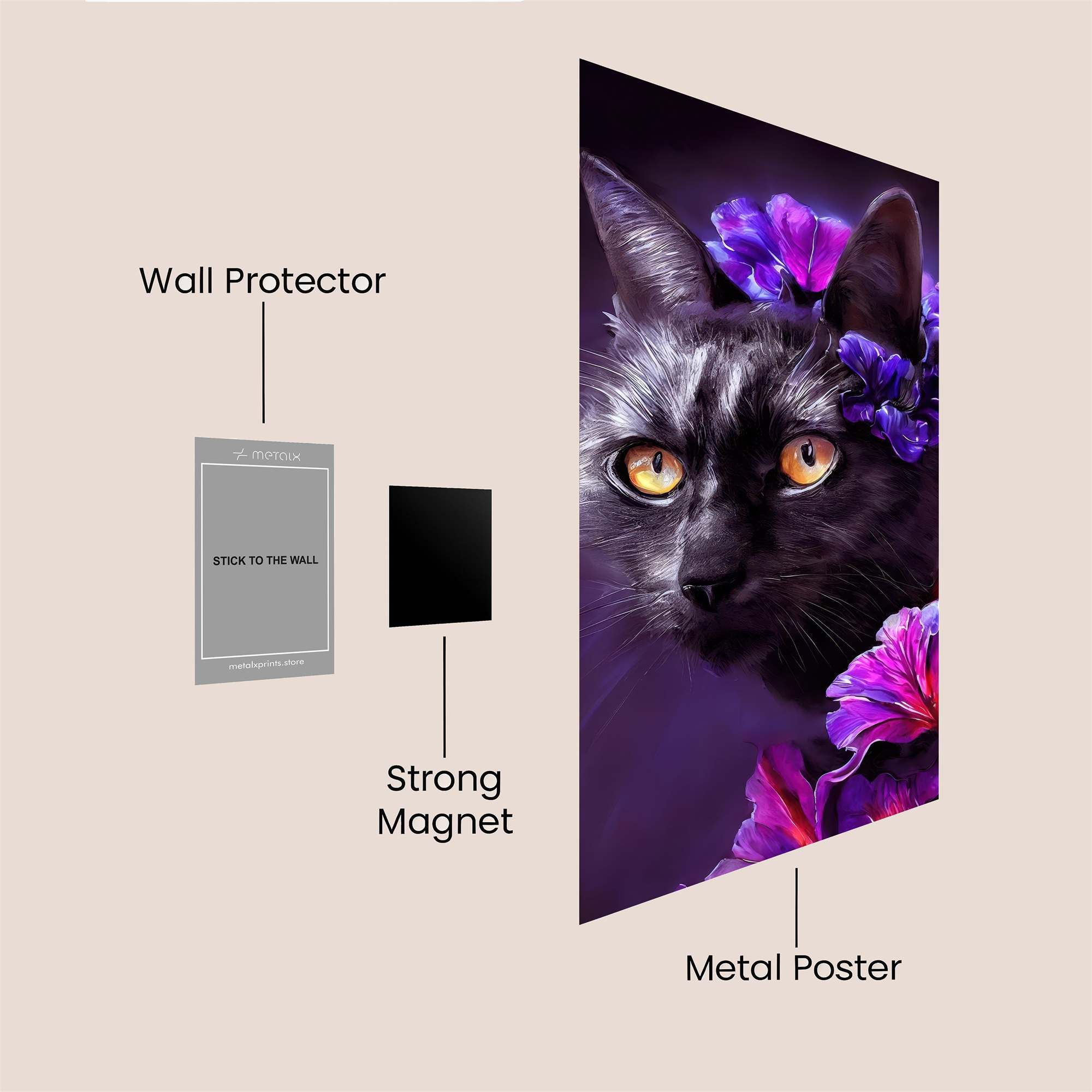 Mystic Feline Safe Wall Magnetic / M