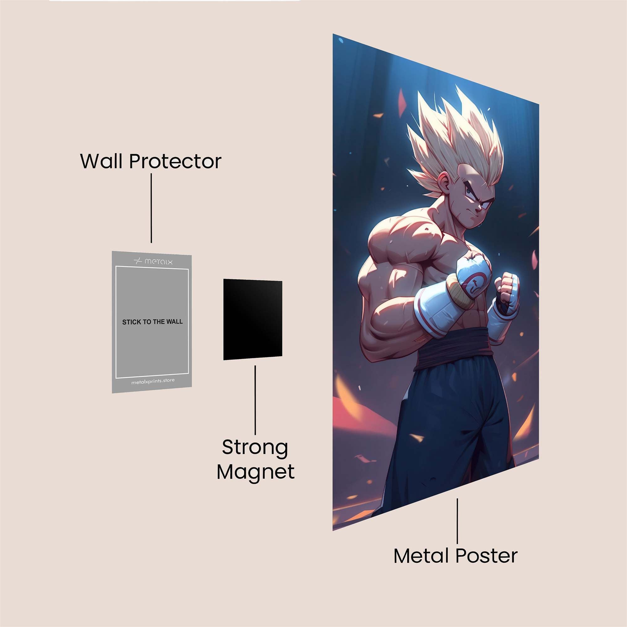 Saiyan Firestorm Safe Wall Magnetic / M