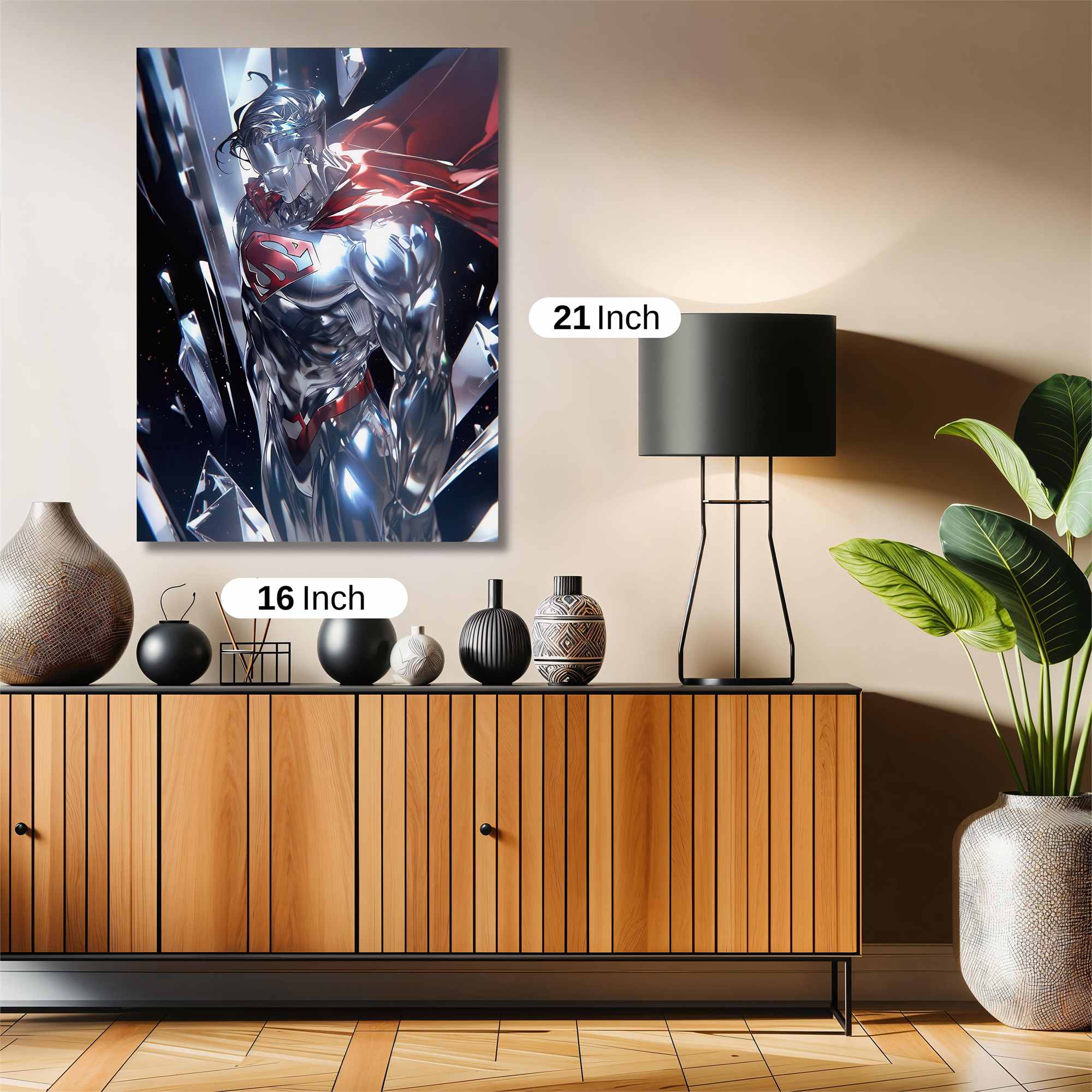 Superman Shimmer Safe Wall Magnetic / M