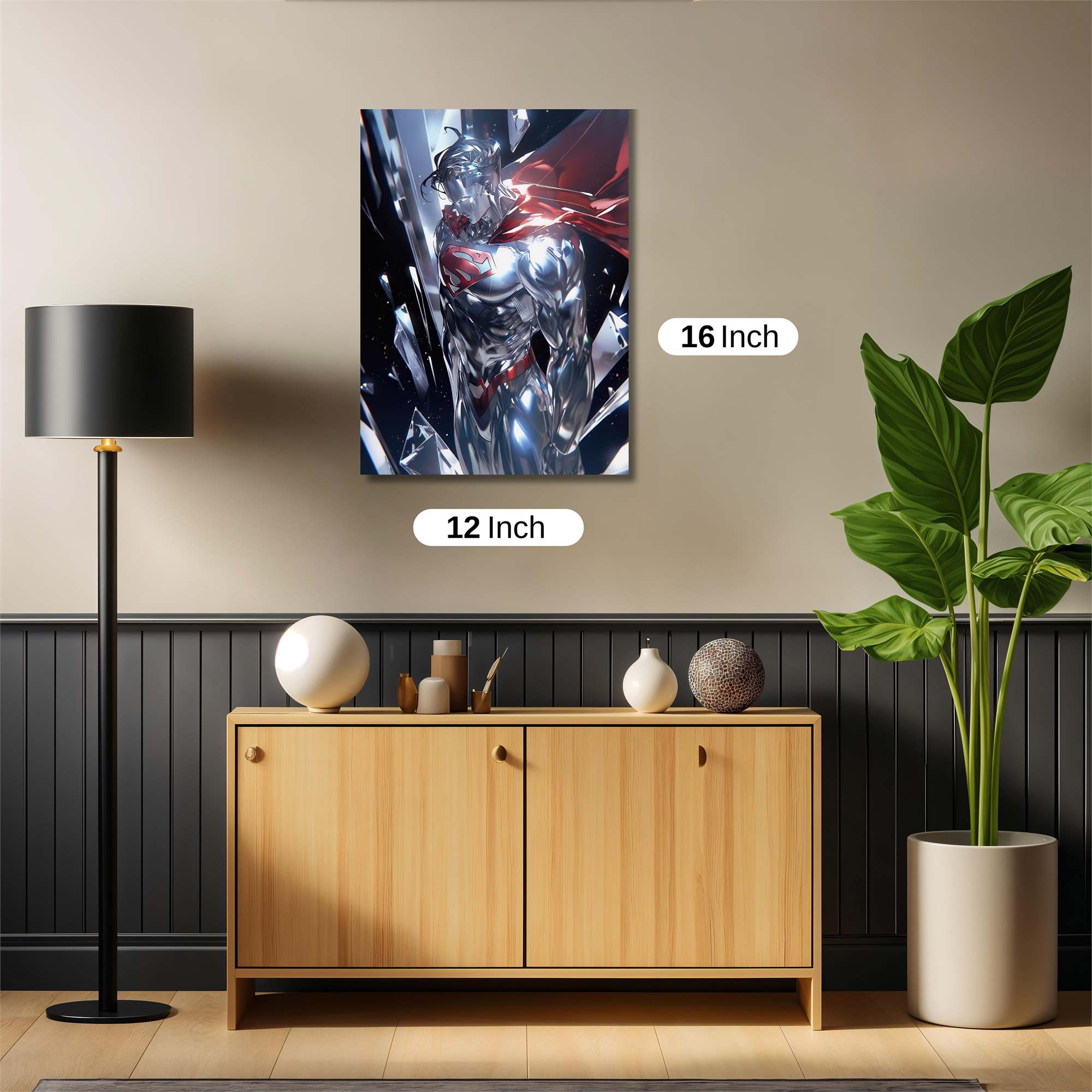 Superman Shimmer Safe Wall Magnetic / M