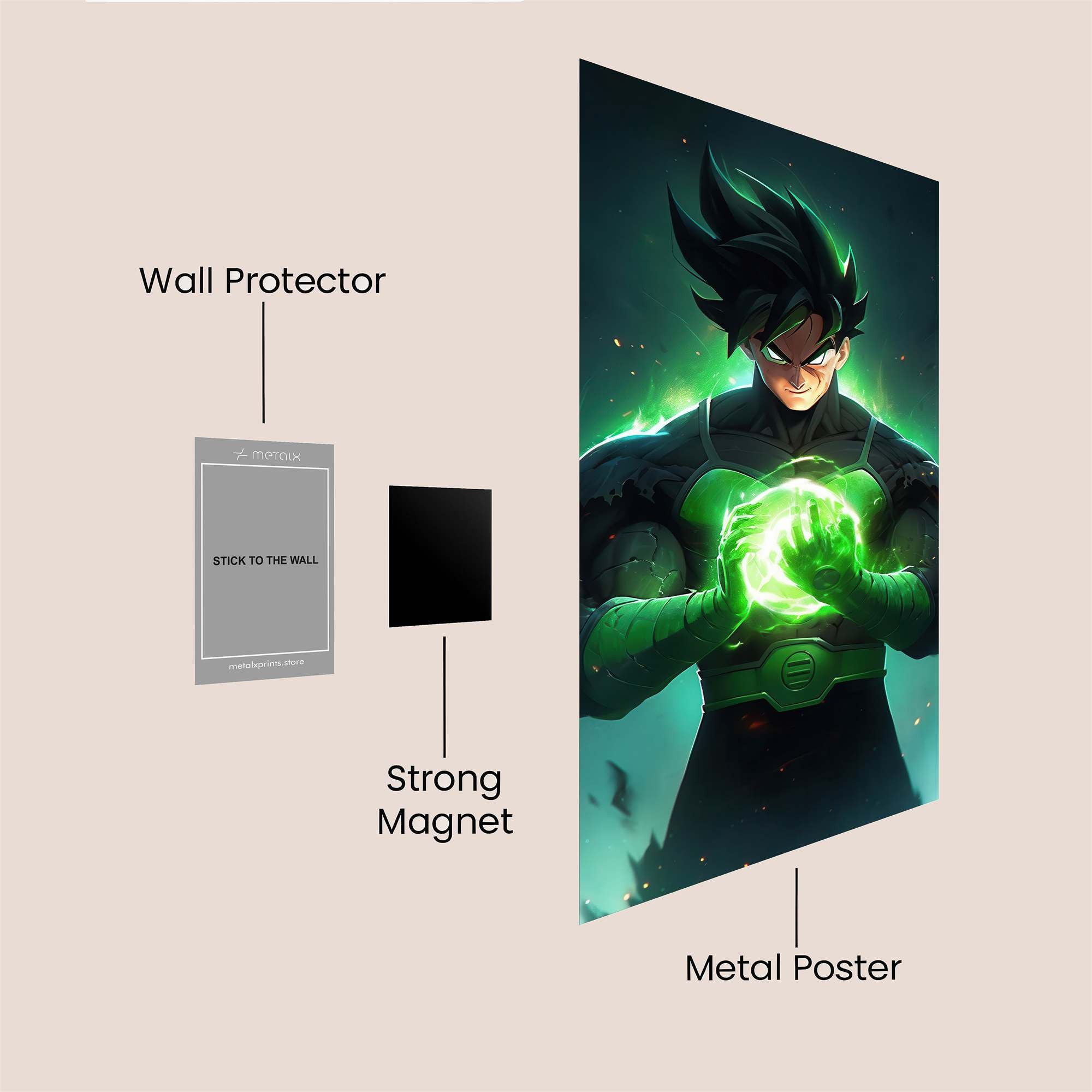 Saiyan Radiance Safe Wall Magnetic / M