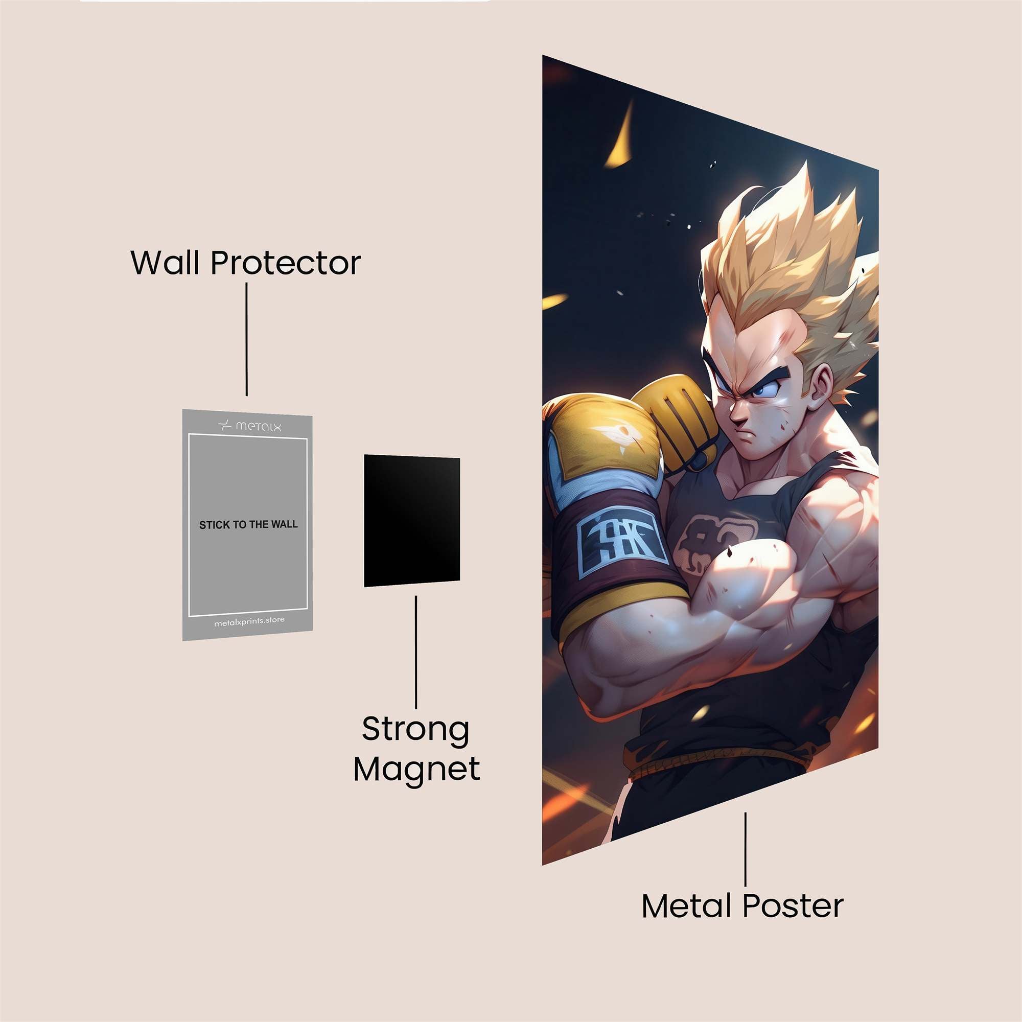 Vegeta Fury Safe Wall Magnetic / M
