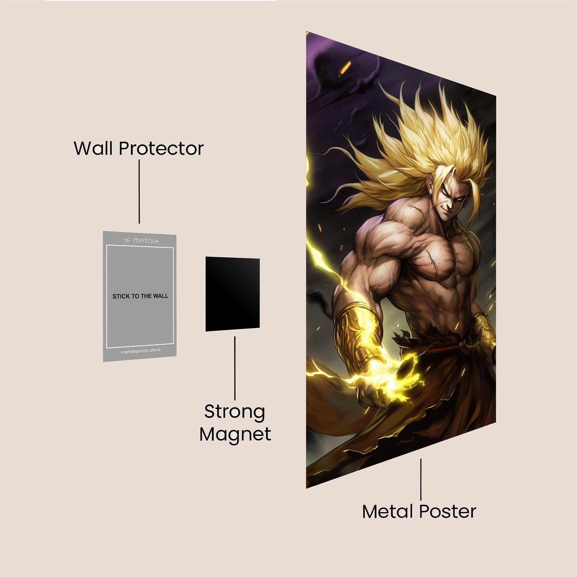 Saiyan Fury Safe Wall Magnetic / M