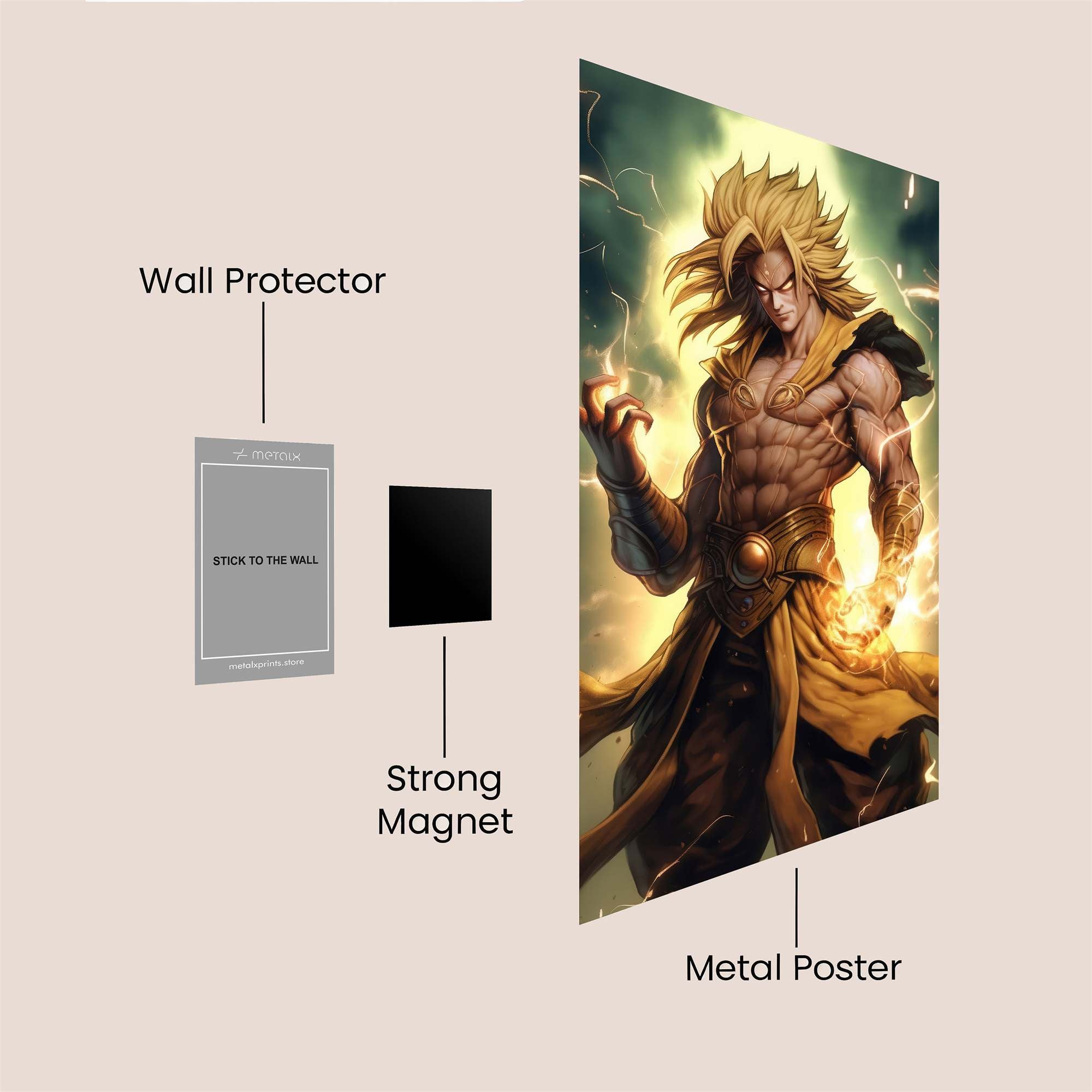 Saiyan Surge Safe Wall Magnetic / M