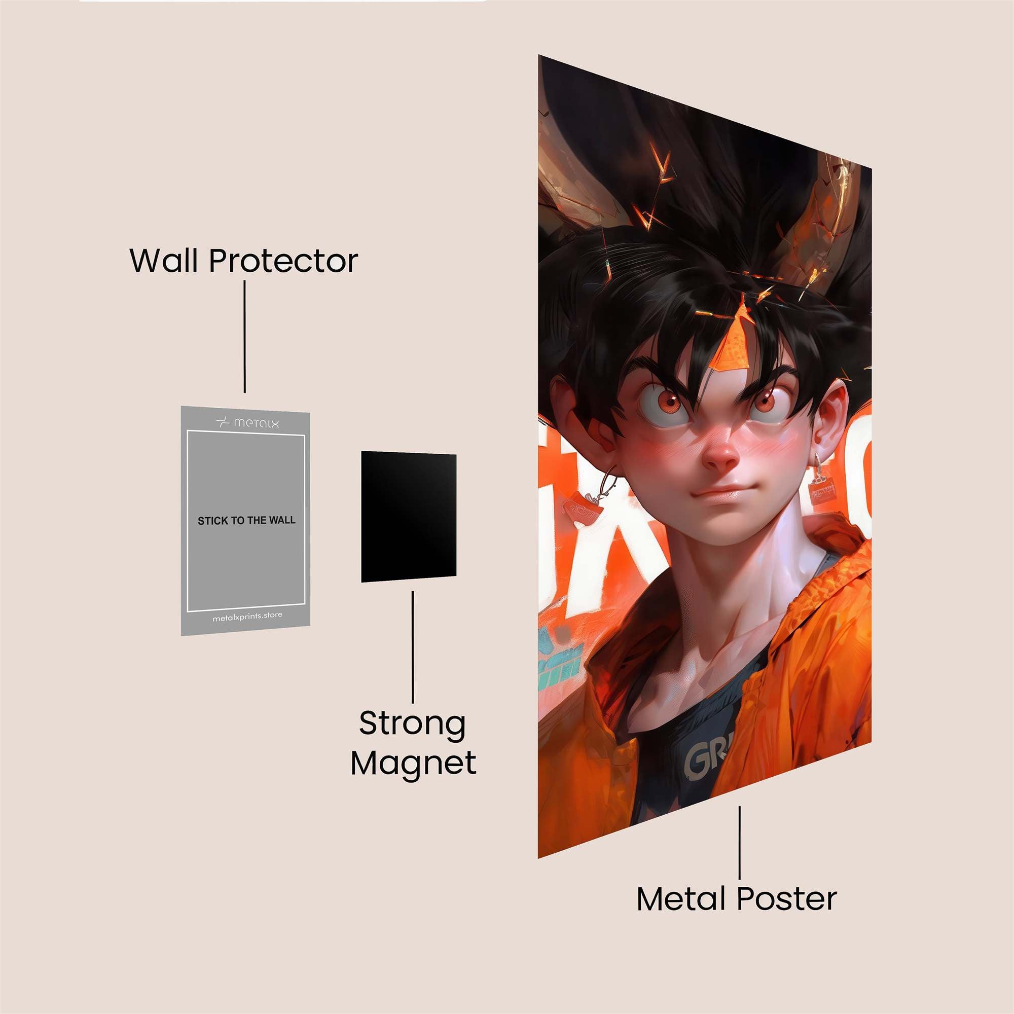 Goku Vibrance Safe Wall Magnetic / M