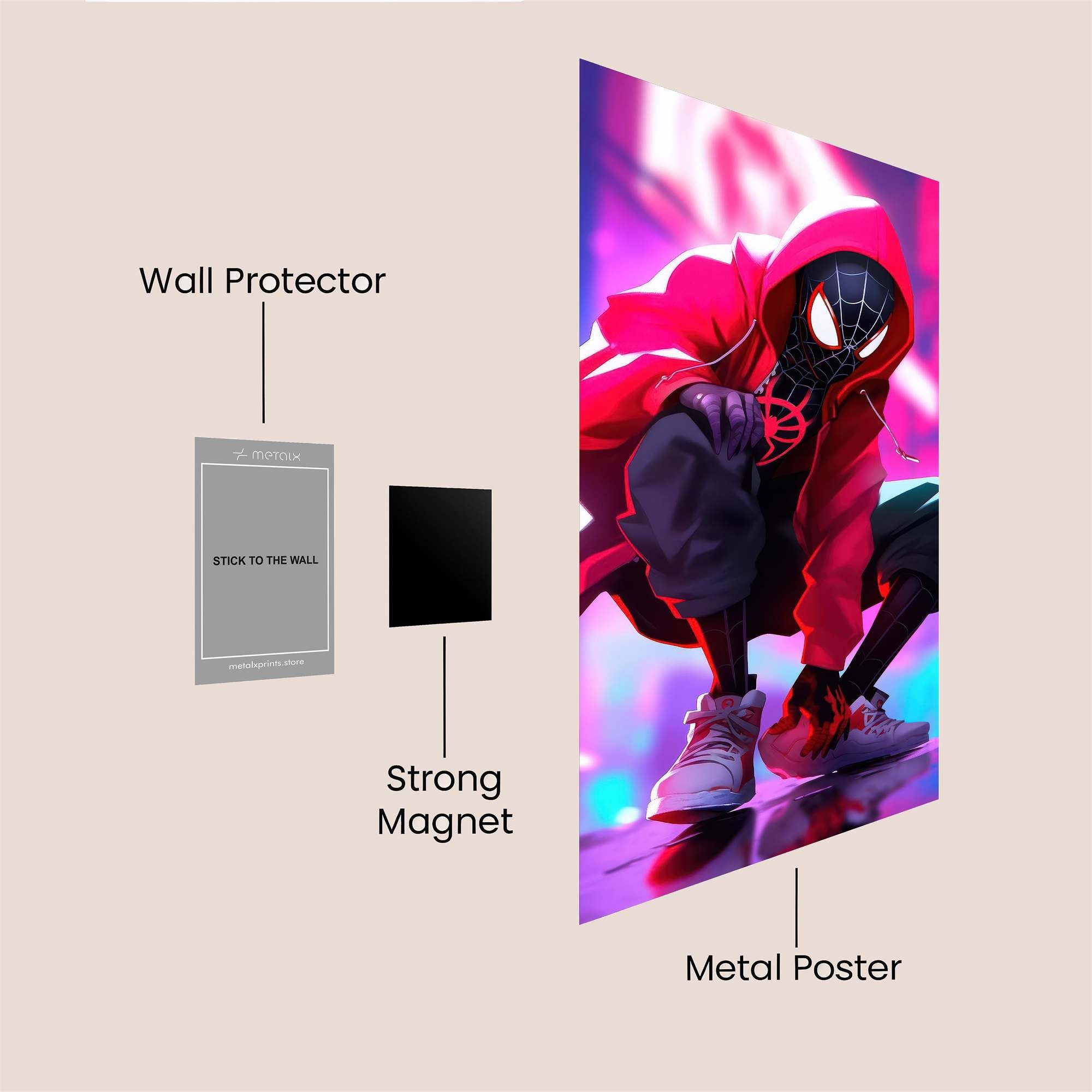 Spider-Verse Vibe Safe Wall Magnetic / M